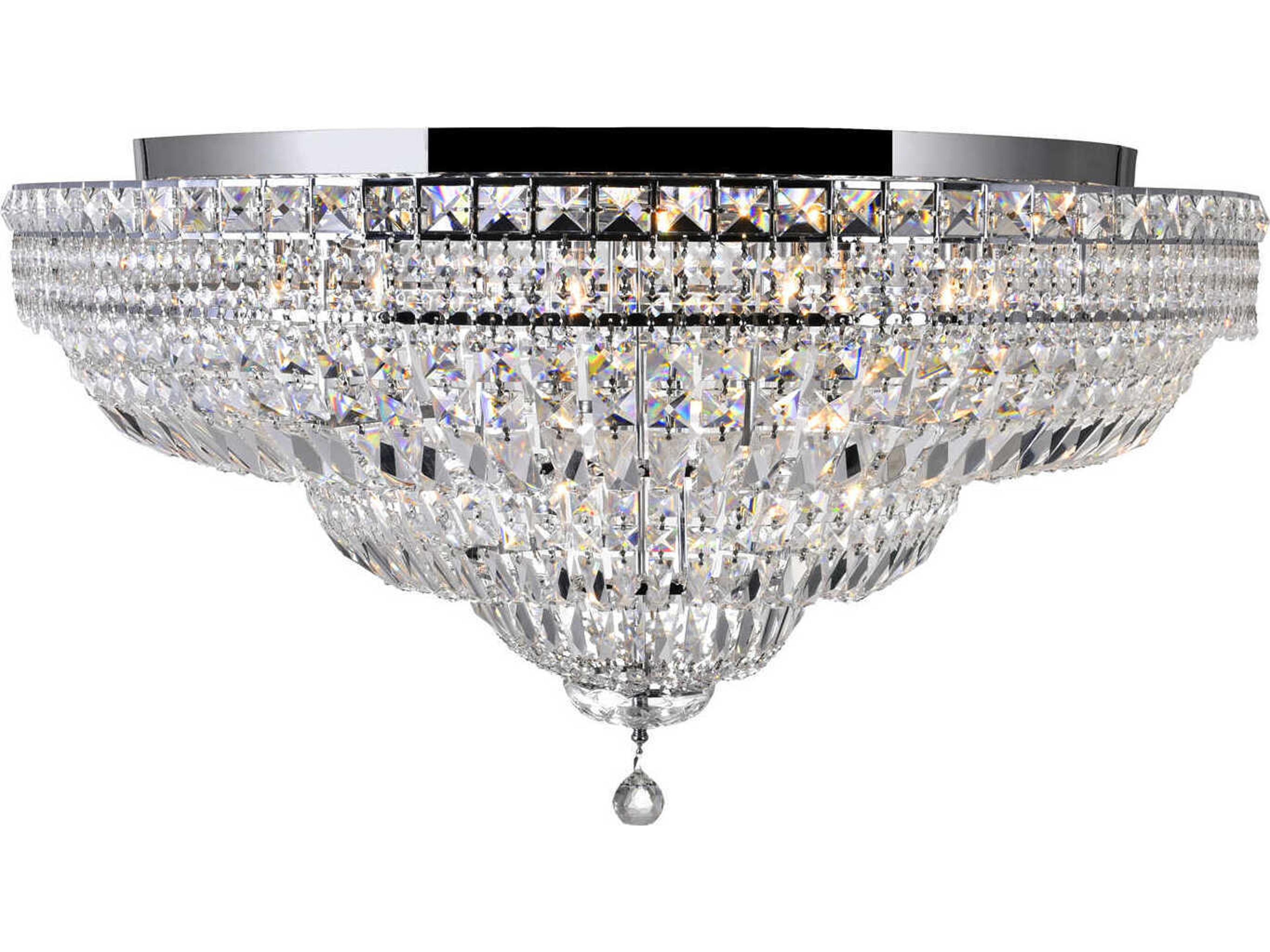 CWI Lighting Stefania 21-Light Chrome Traditional Flush Mount