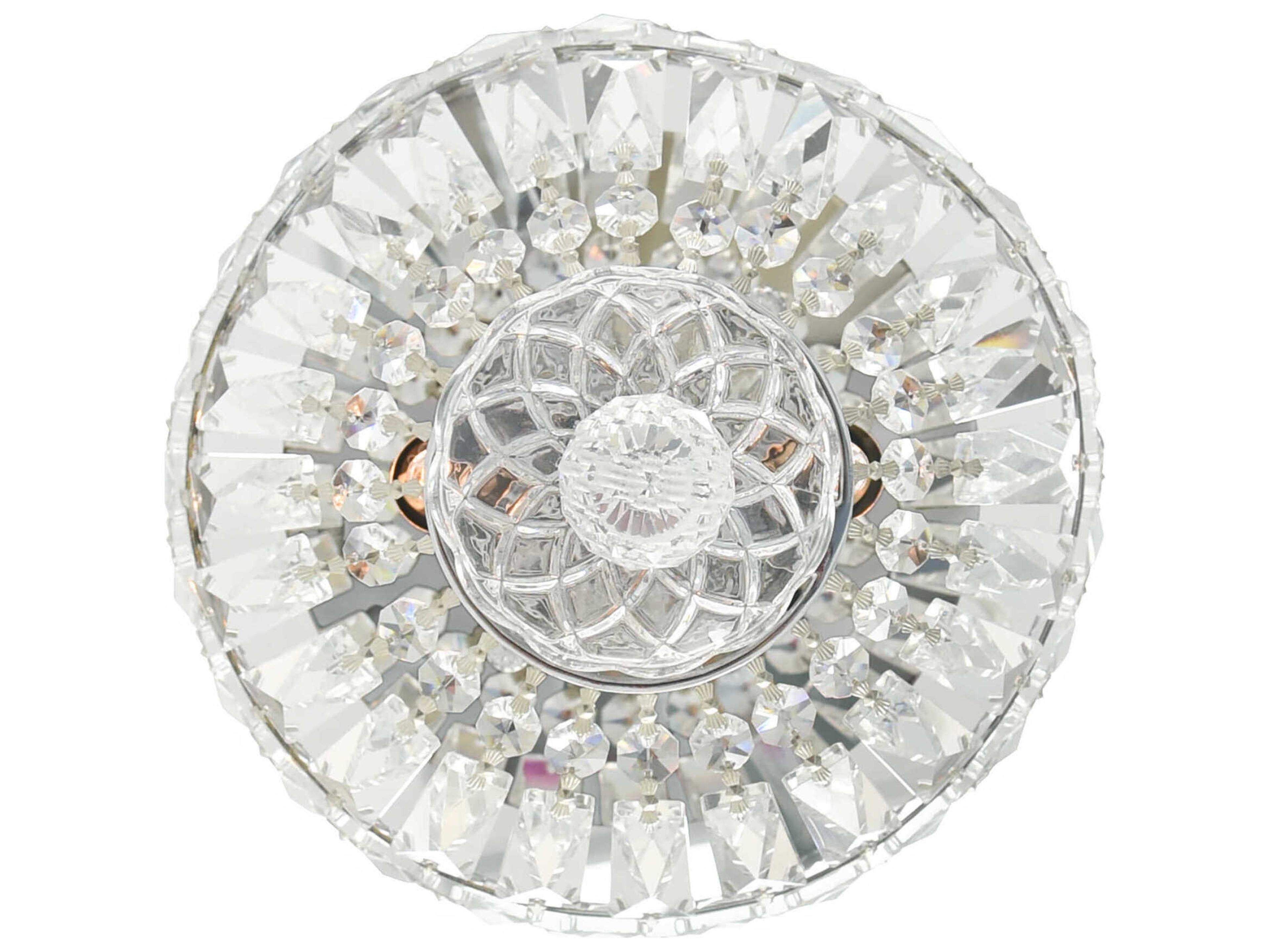 CWI Lighting Stefania 2-Light Chrome Traditional Flush Mount