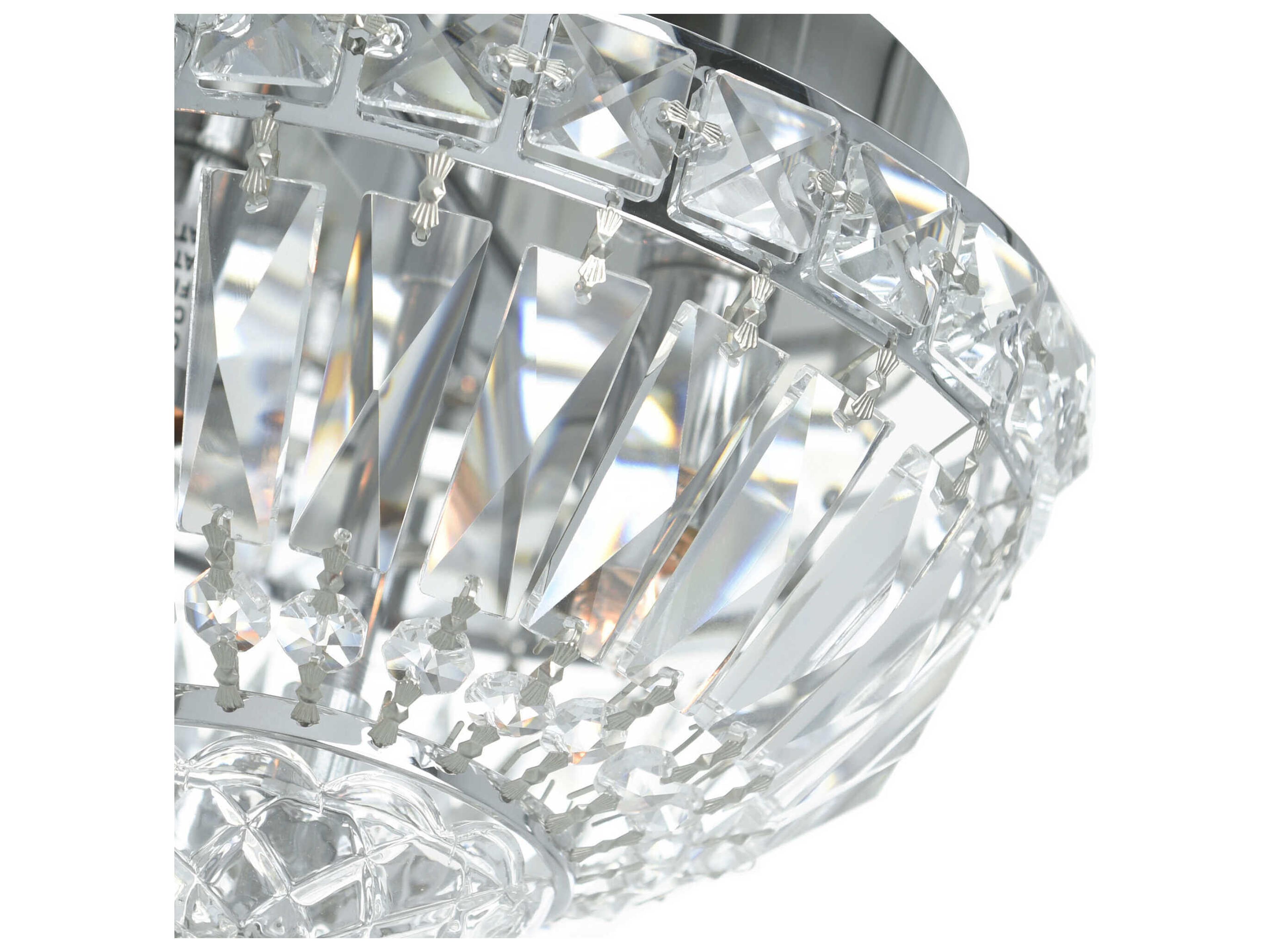 CWI Lighting Stefania 2-Light Chrome Traditional Flush Mount