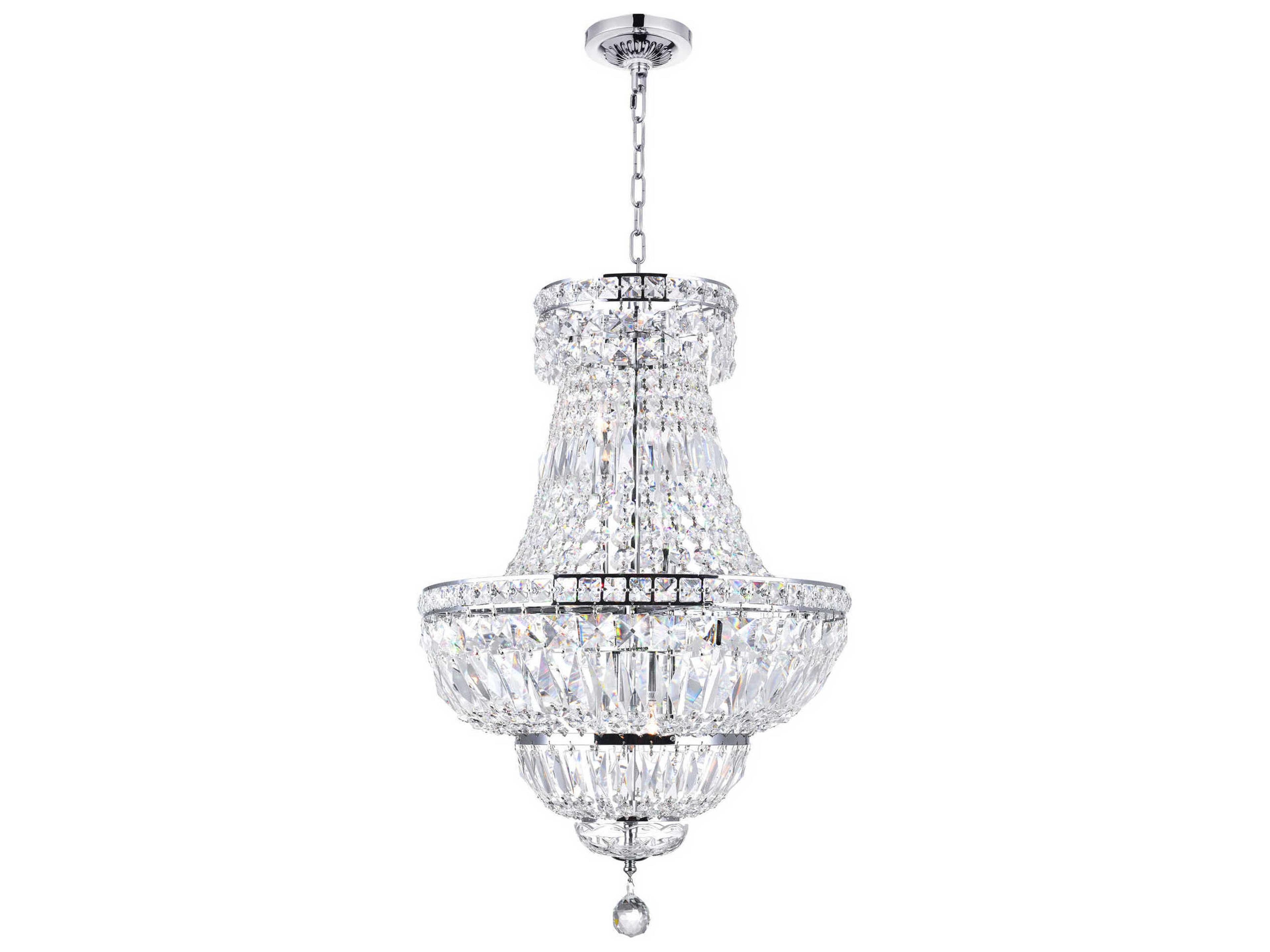 Stefania 8-Light Chrome Traditional Empire Chandelier