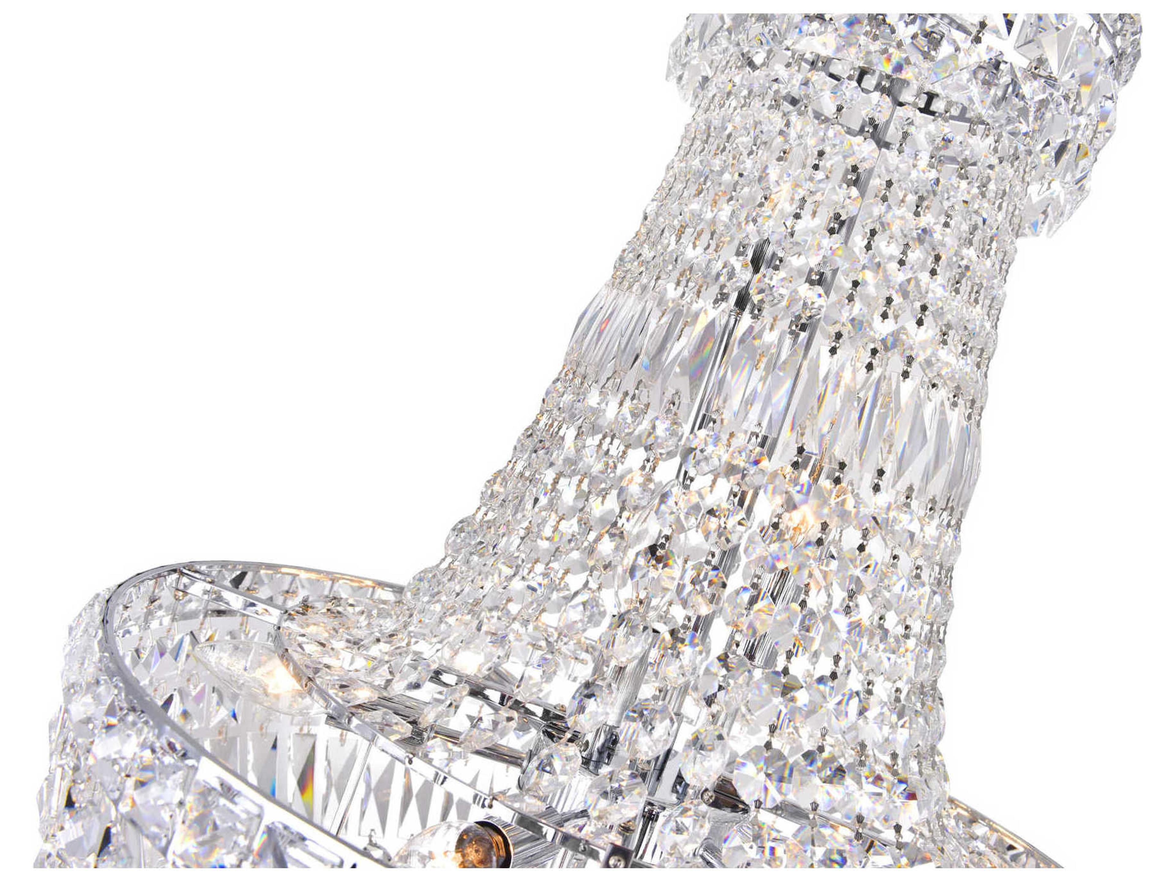 CWI Lighting Stefania 13-Light Chrome Traditional Empire Chandelier