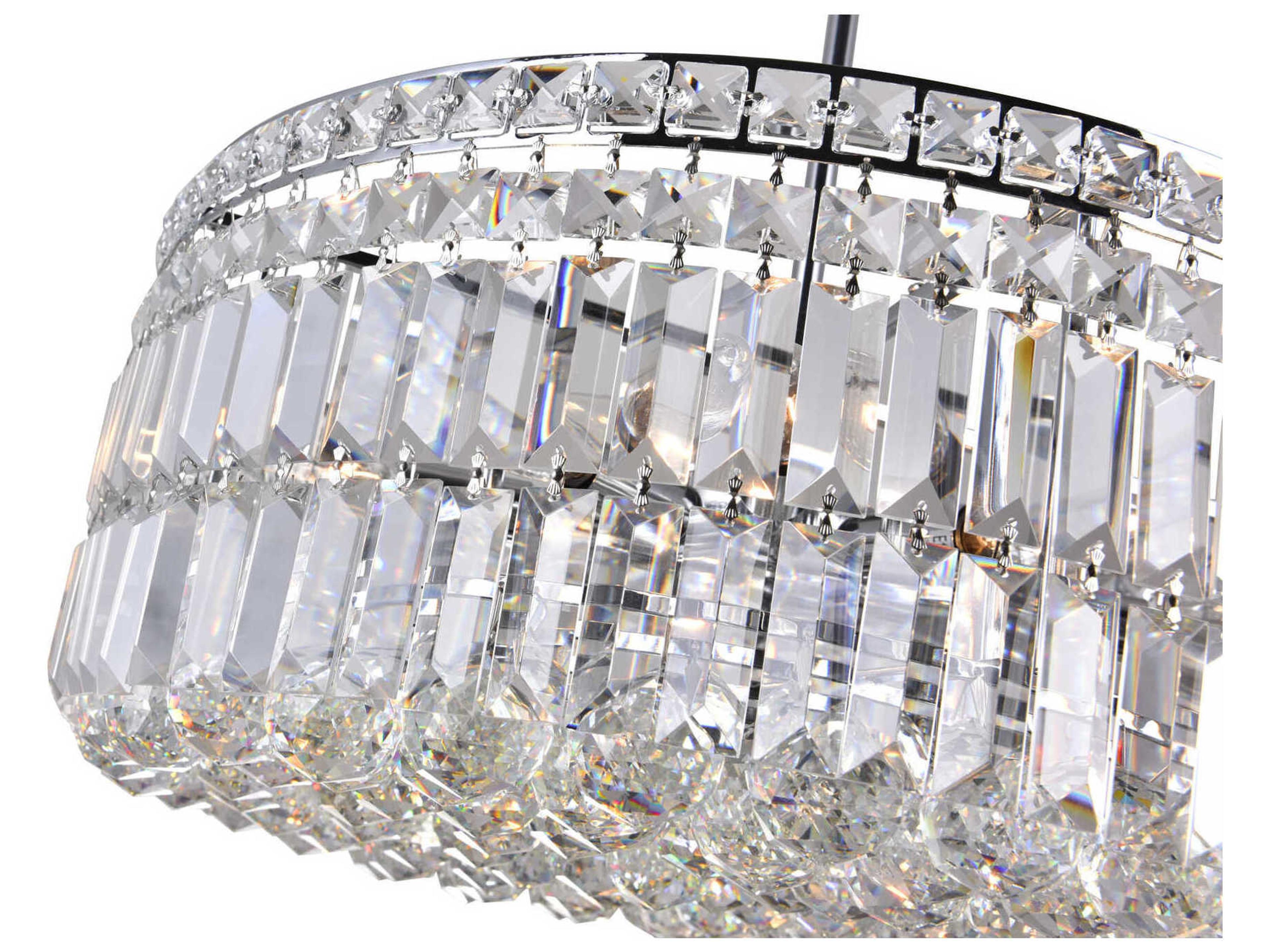 CWI Lighting Colosseum 8-Light Chrome Round Pendant