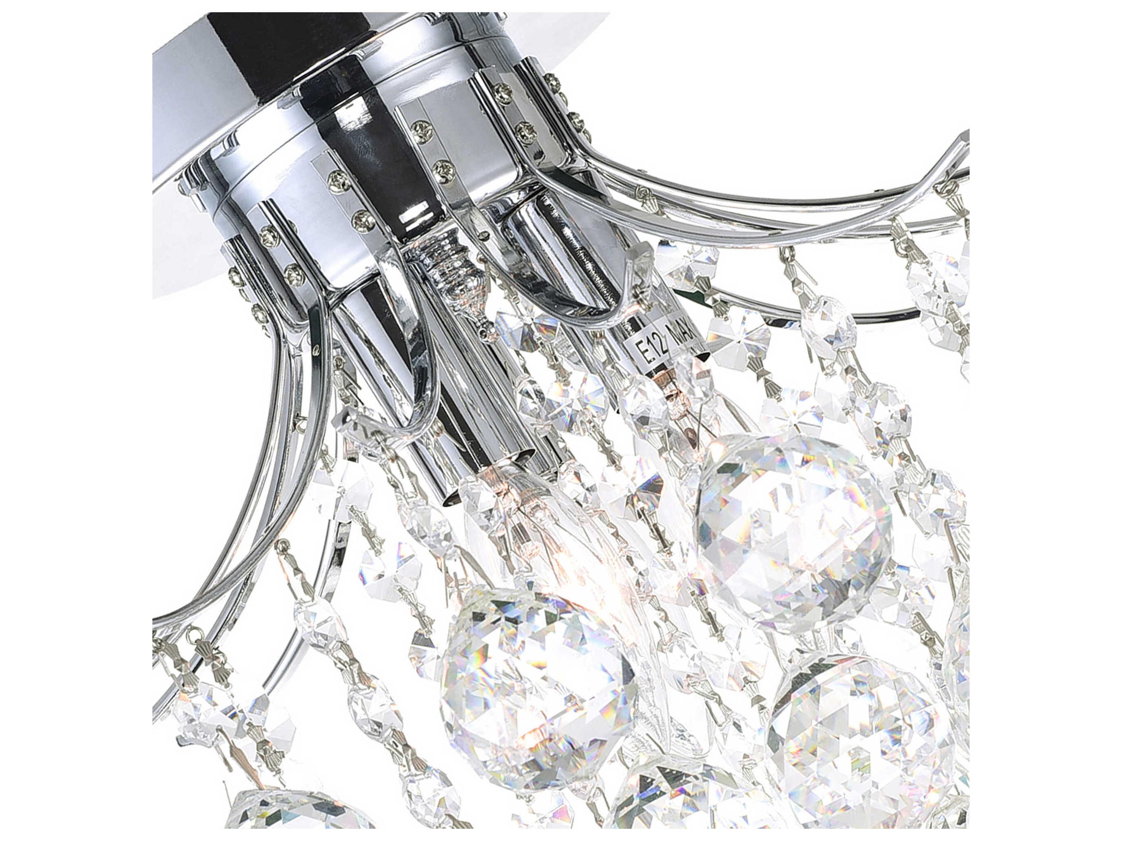 CWI Lighting Princess 3-Light Chrome Traditional Semi Flush Mount