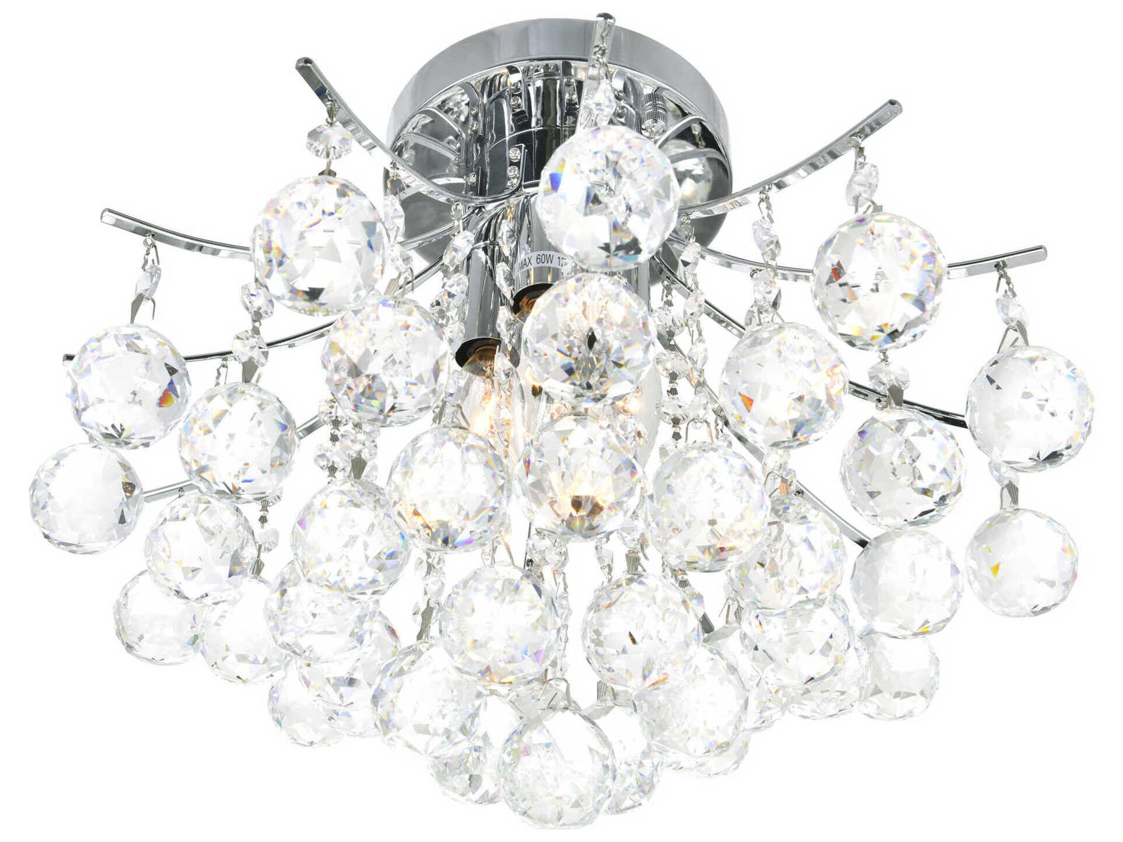 CWI Lighting Princess 6-Light Chrome Traditional Semi Flush Mount