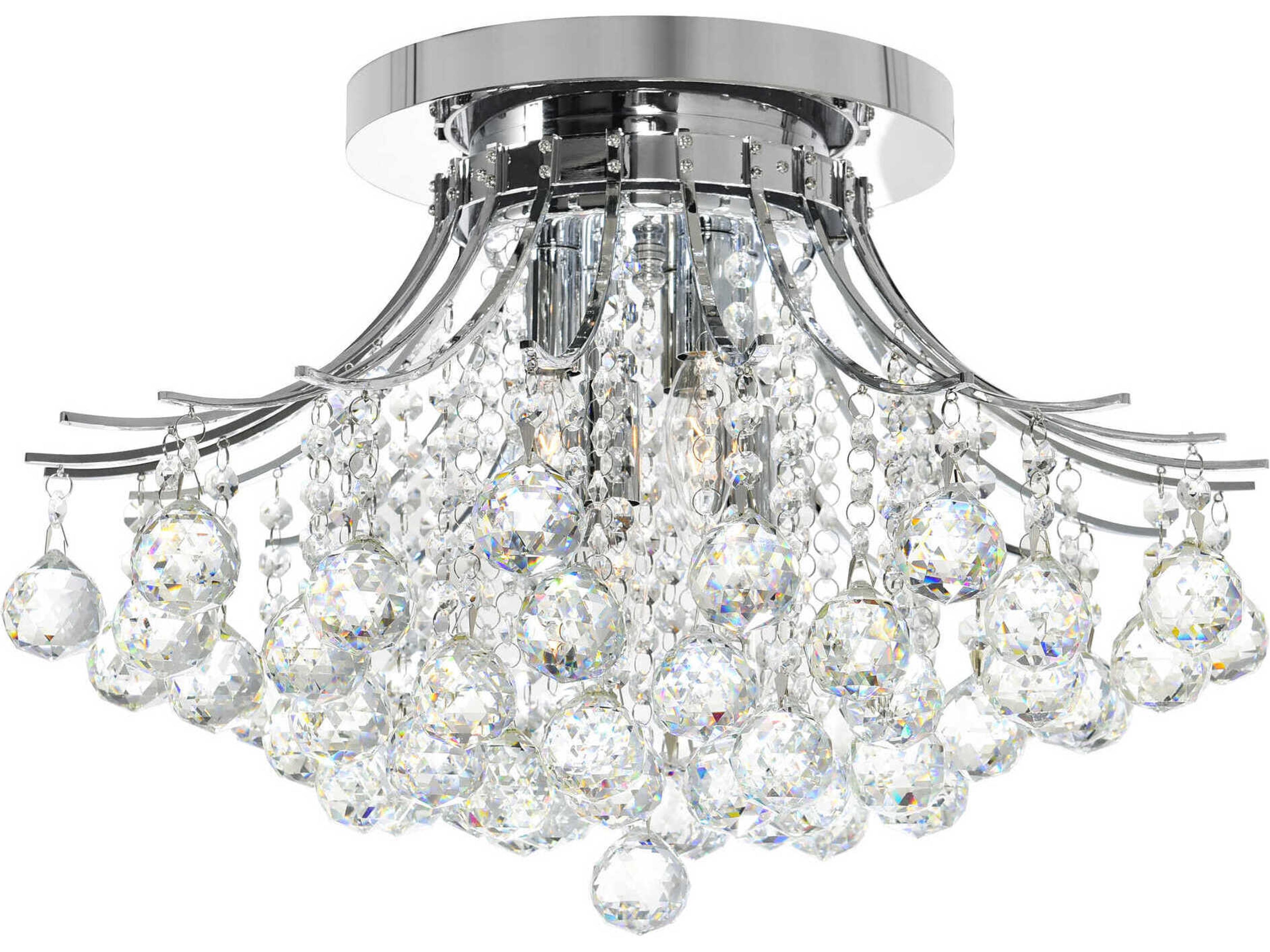 Princess 6-Light Chrome Traditional Semi Flush Mount