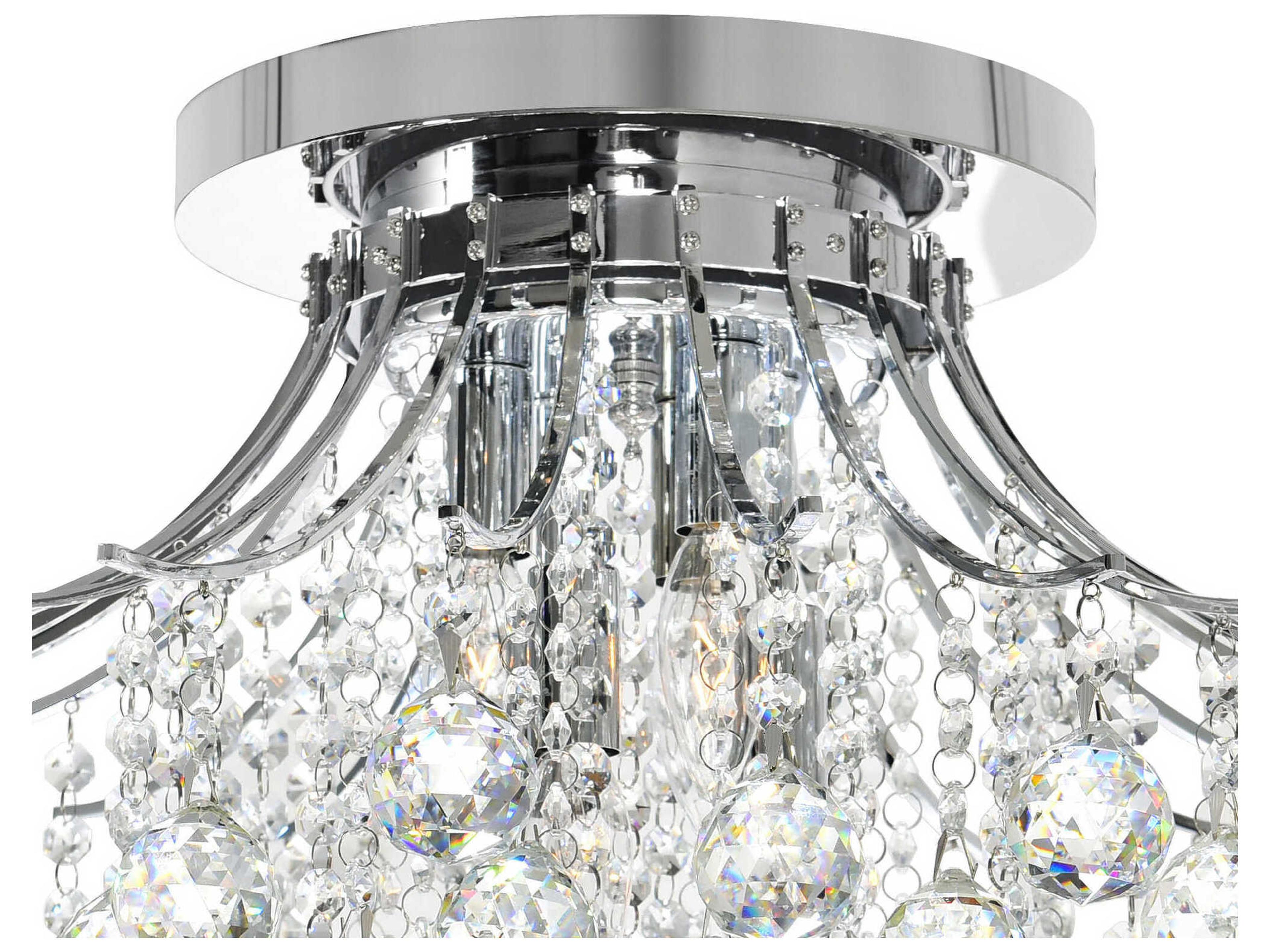 CWI Lighting Princess 6-Light Chrome Traditional Semi Flush Mount