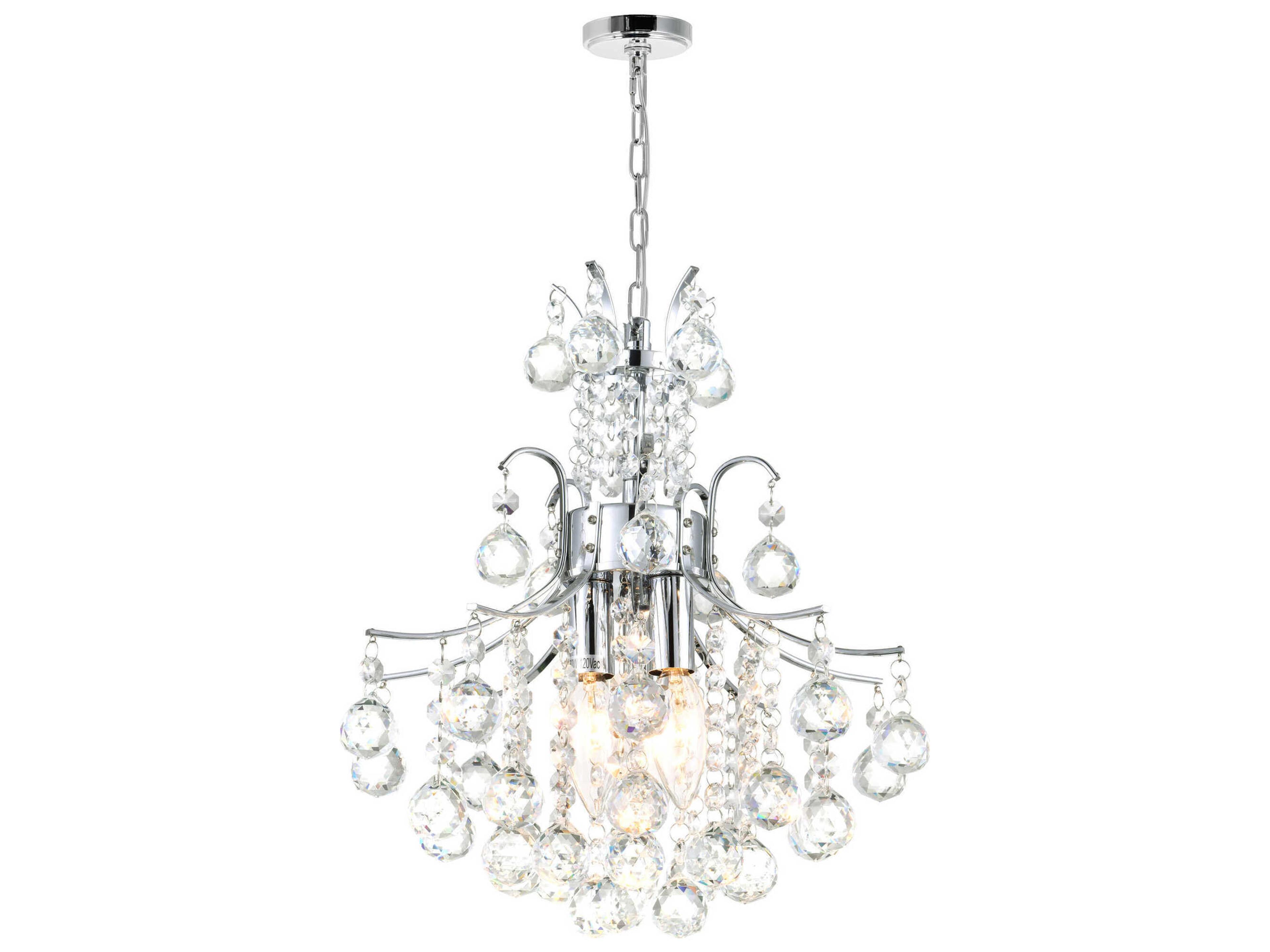 Princess 3-Light Chrome Traditional Chandelier
