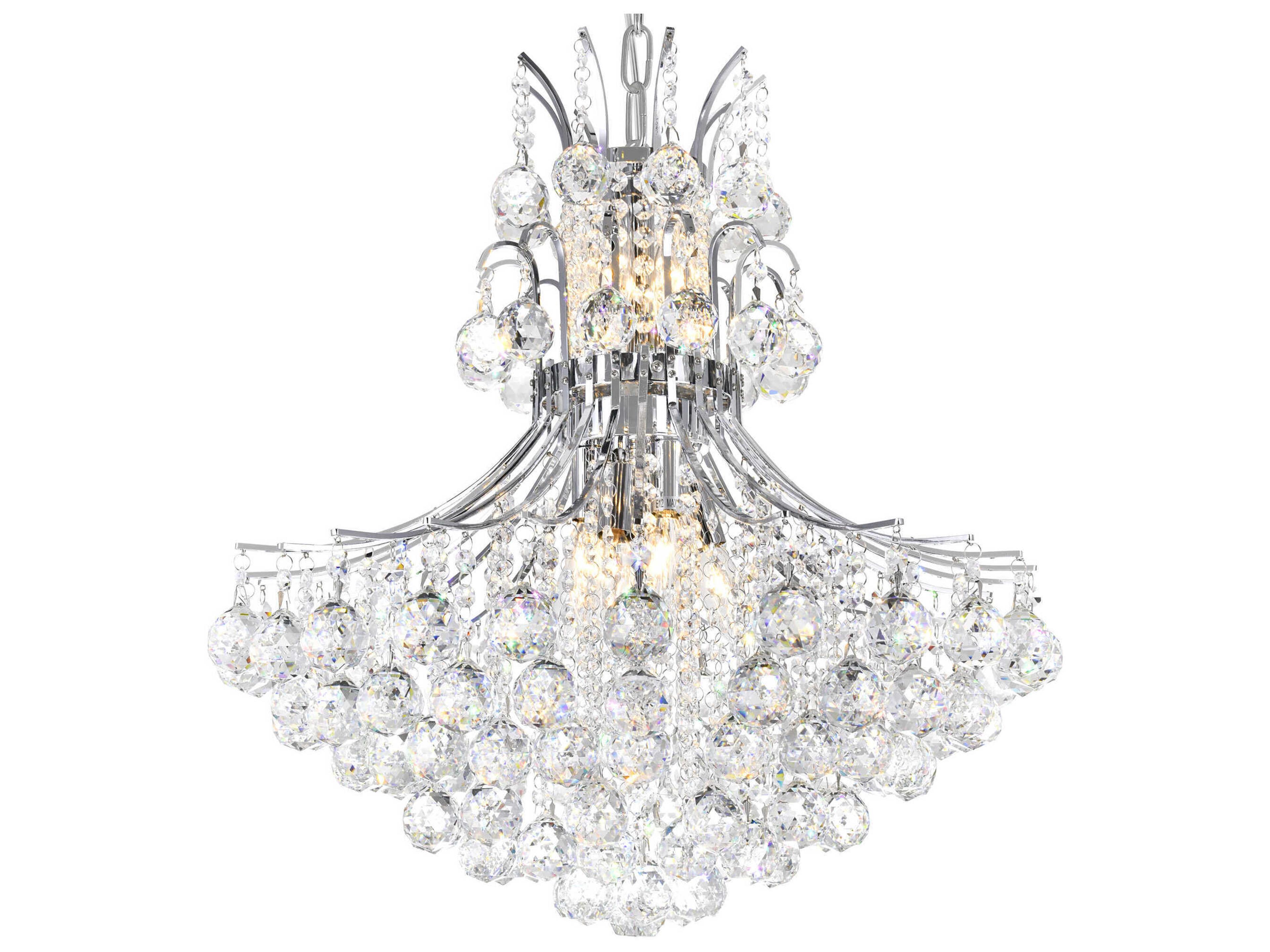 CWI Lighting Princess 10-Light Chrome Traditional Chandelier