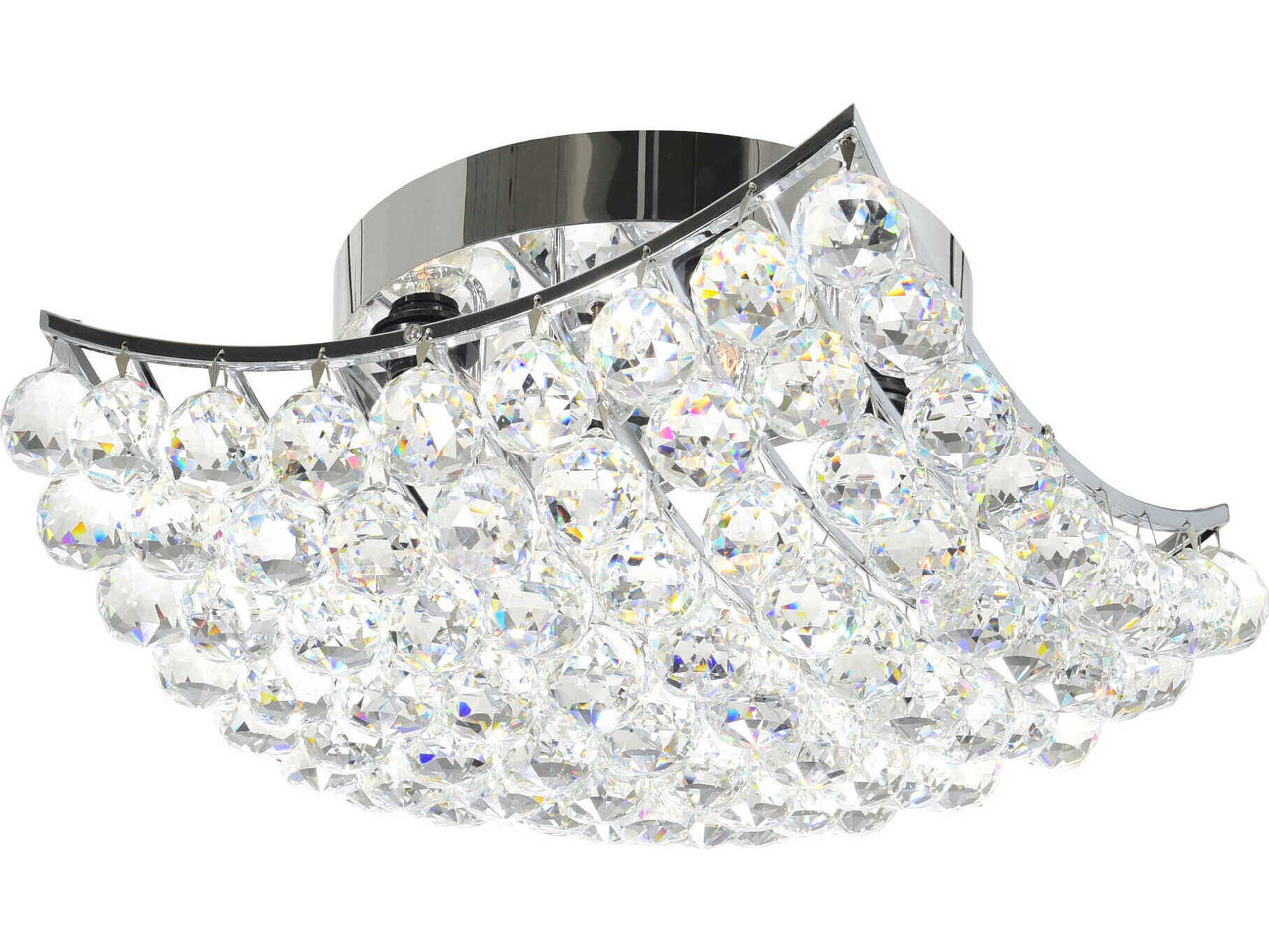 CWI Lighting Queen 4-Light Chrome Traditional Semi Flush Mount