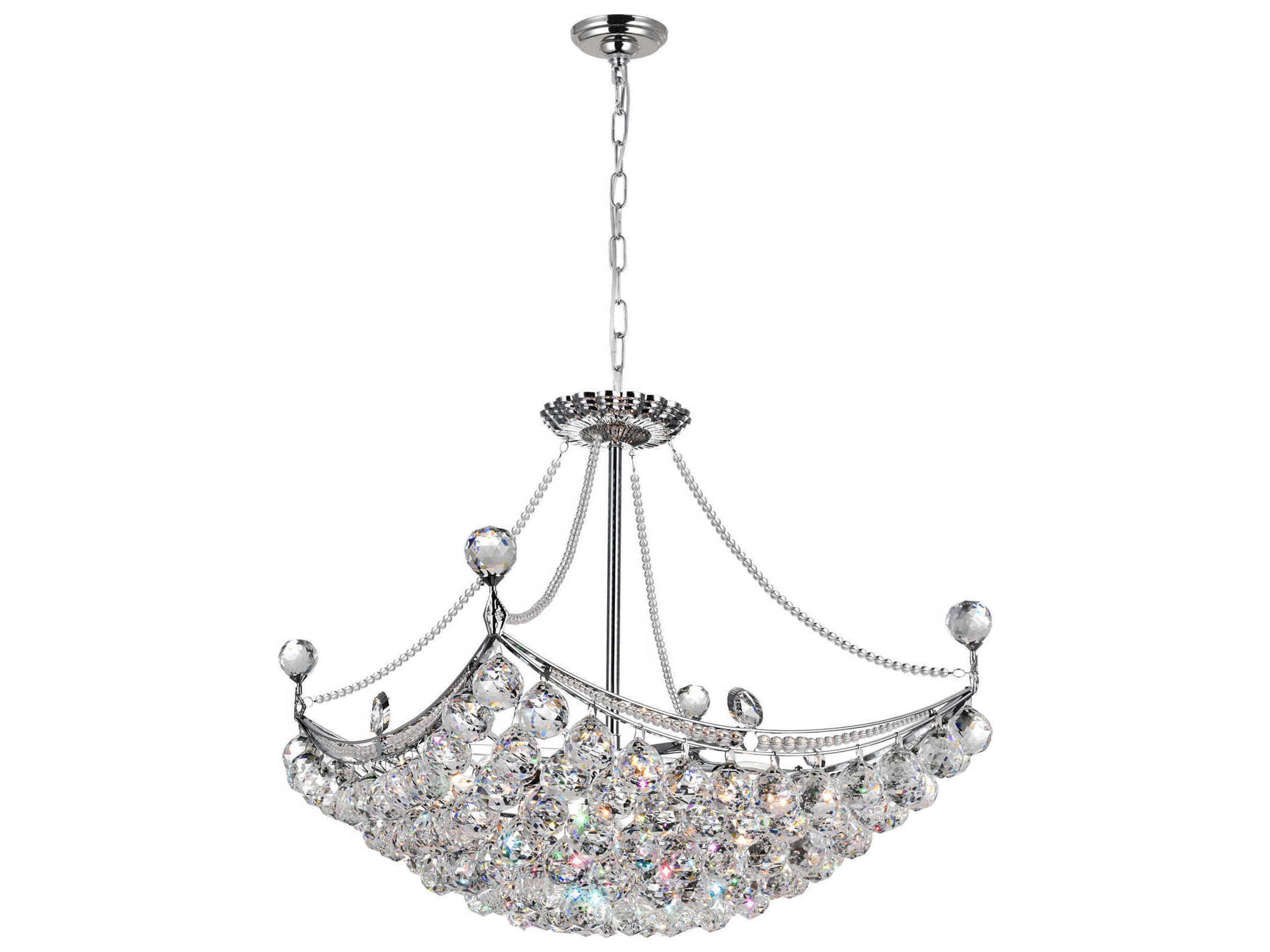 Jasmine 8-Light Chrome Traditional Chandelier