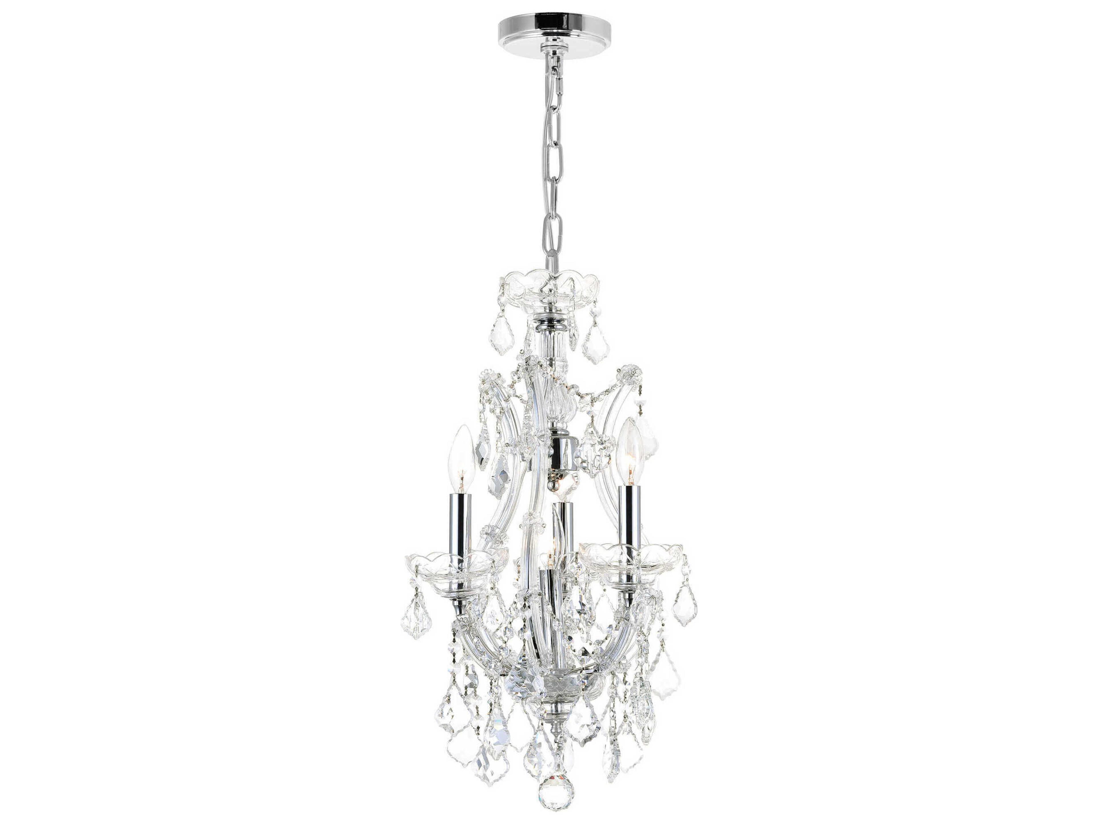 Maria Theresa 4-Light Chrome Traditional Candelabra Chandelier