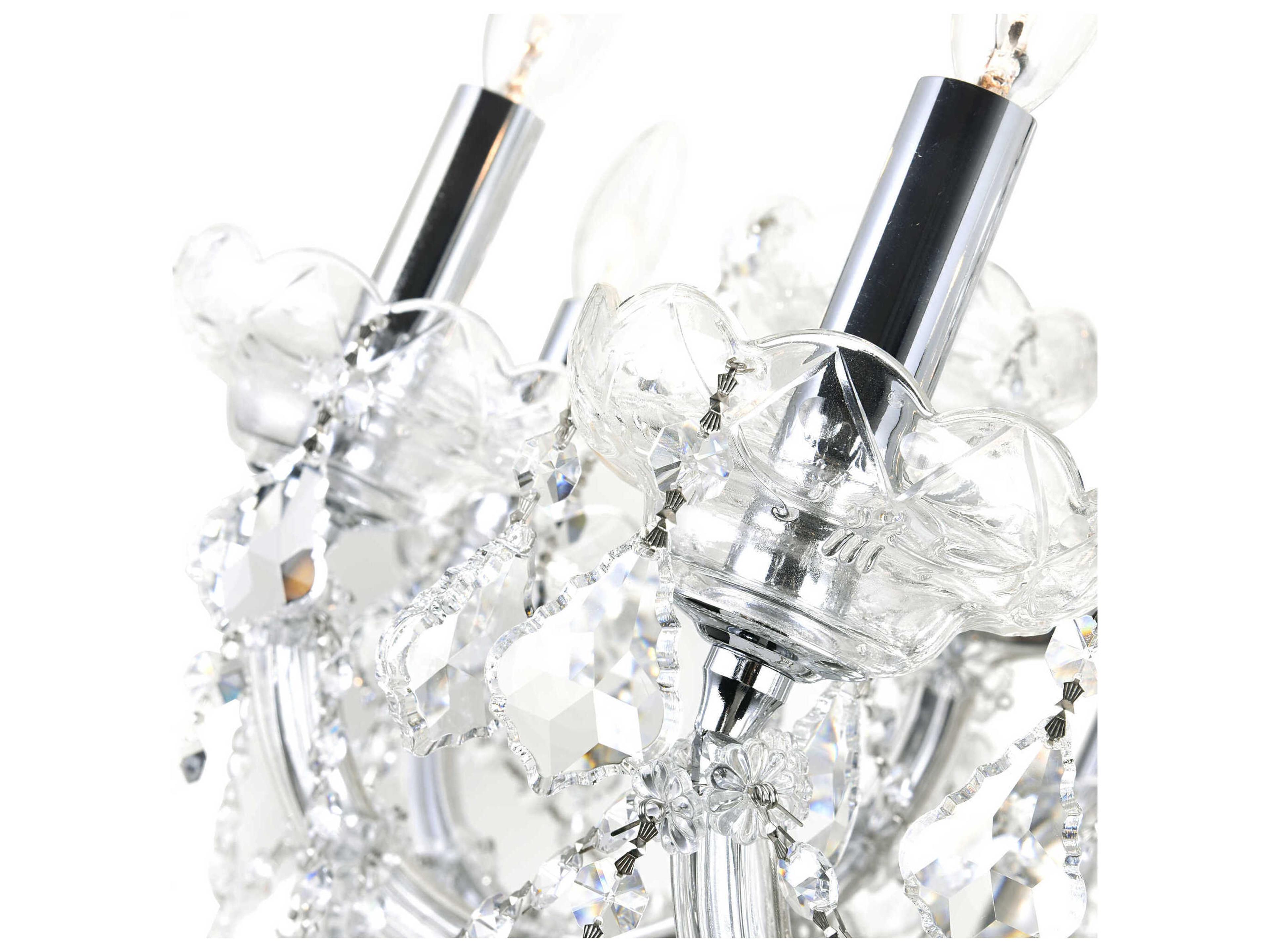 CWI Lighting Maria Theresa 13-Light Chrome Traditional Candelabra Chandelier