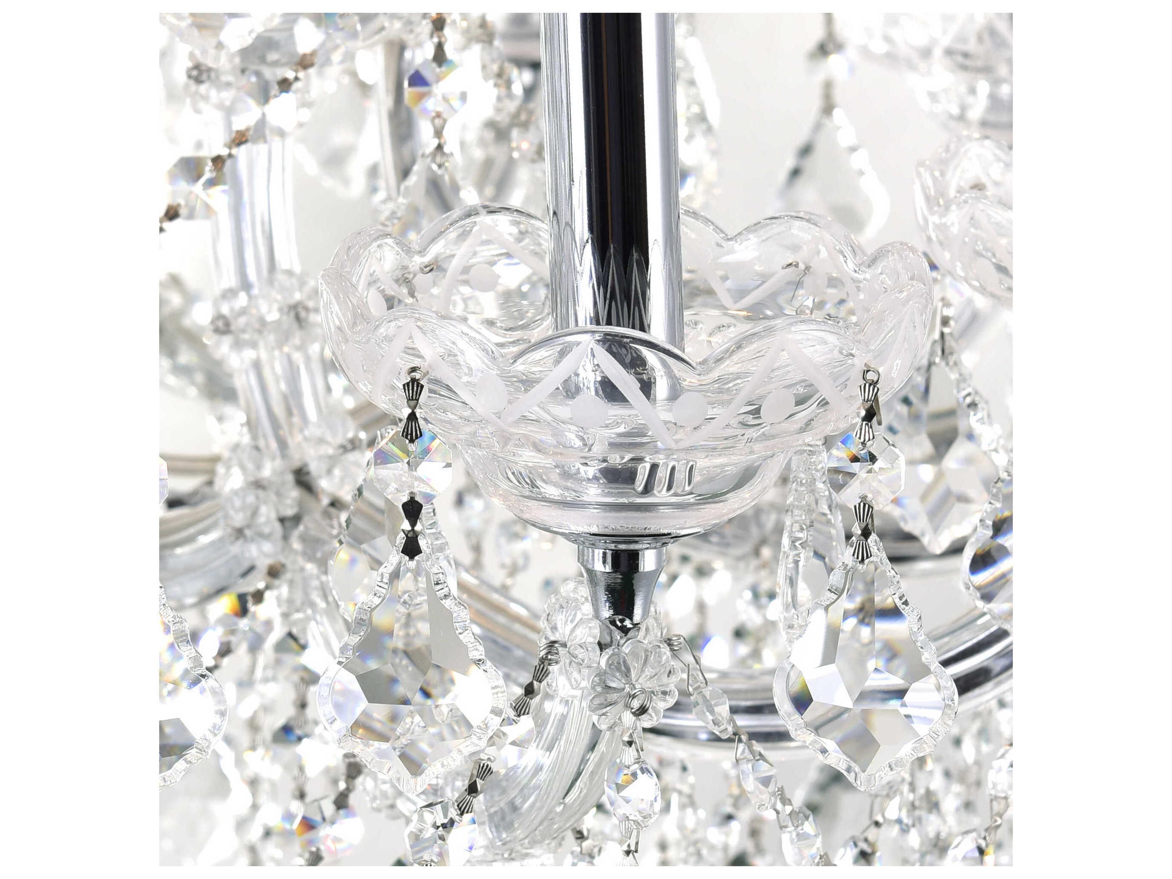 CWI Lighting Maria Theresa 25-Light Chrome Traditional Candelabra Chandelier