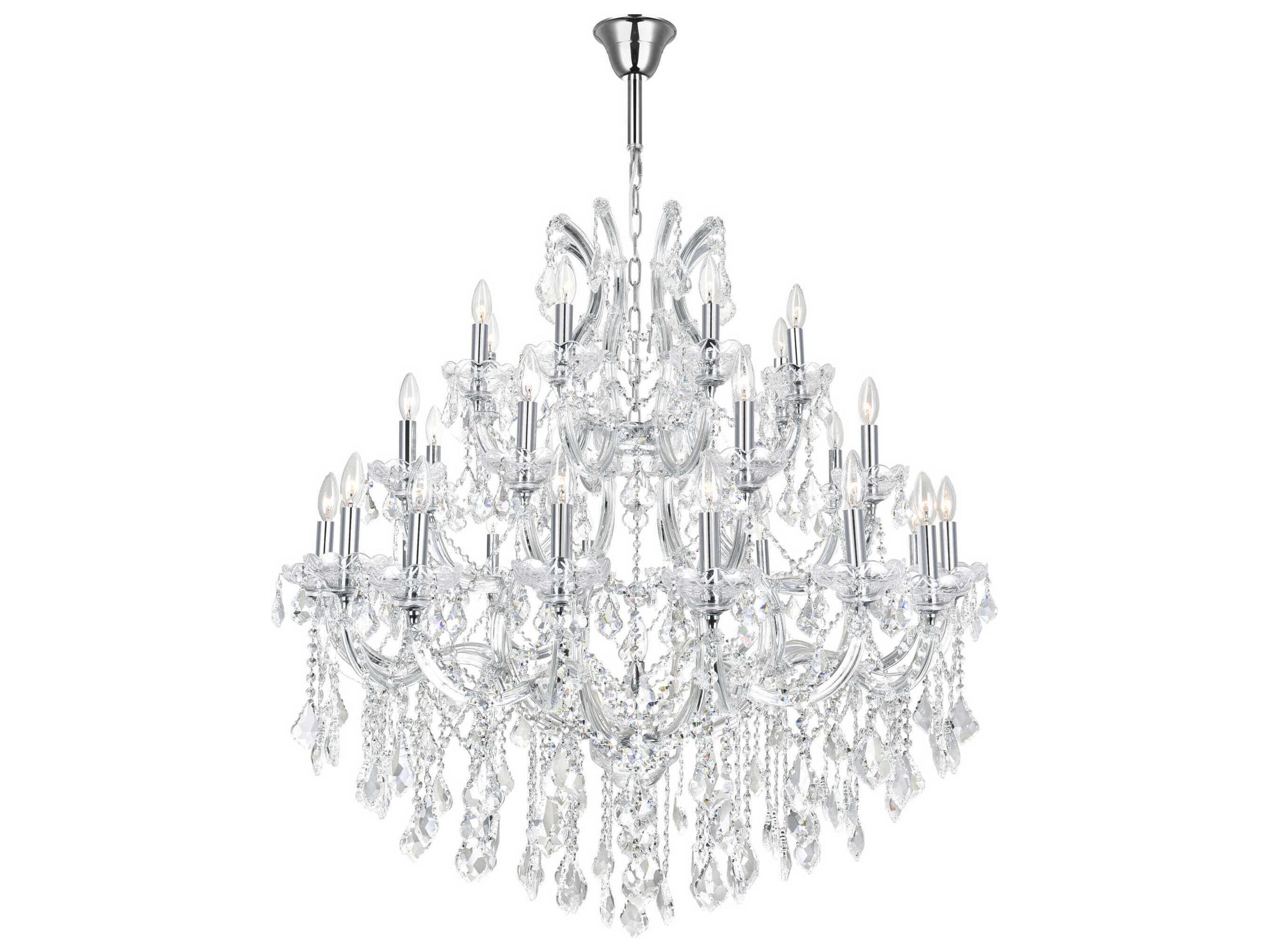 Maria Theresa 33-Light Chrome Traditional Candelabra Chandelier