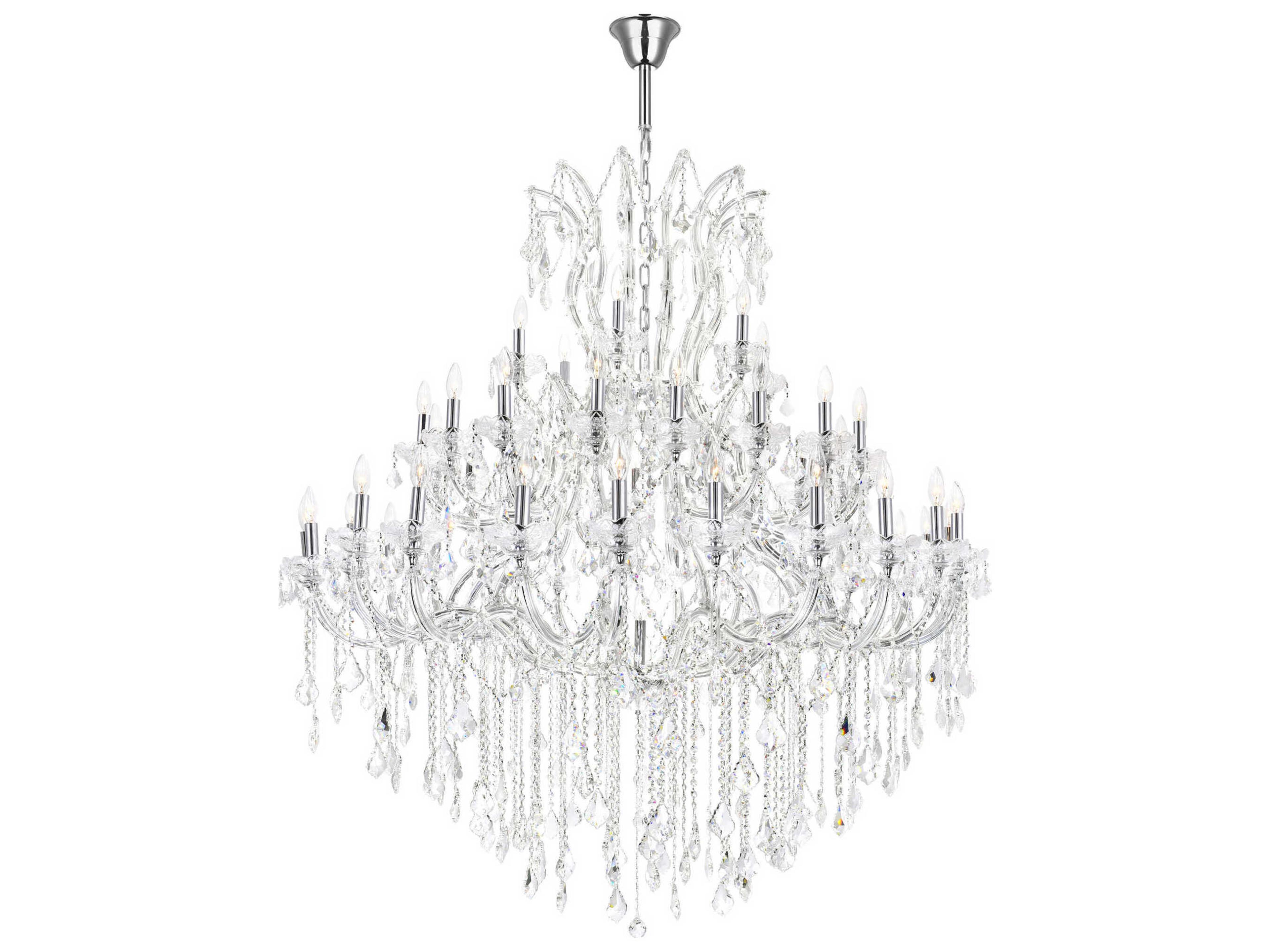 Maria Theresa 49-Light Chrome Traditional Candelabra Chandelier