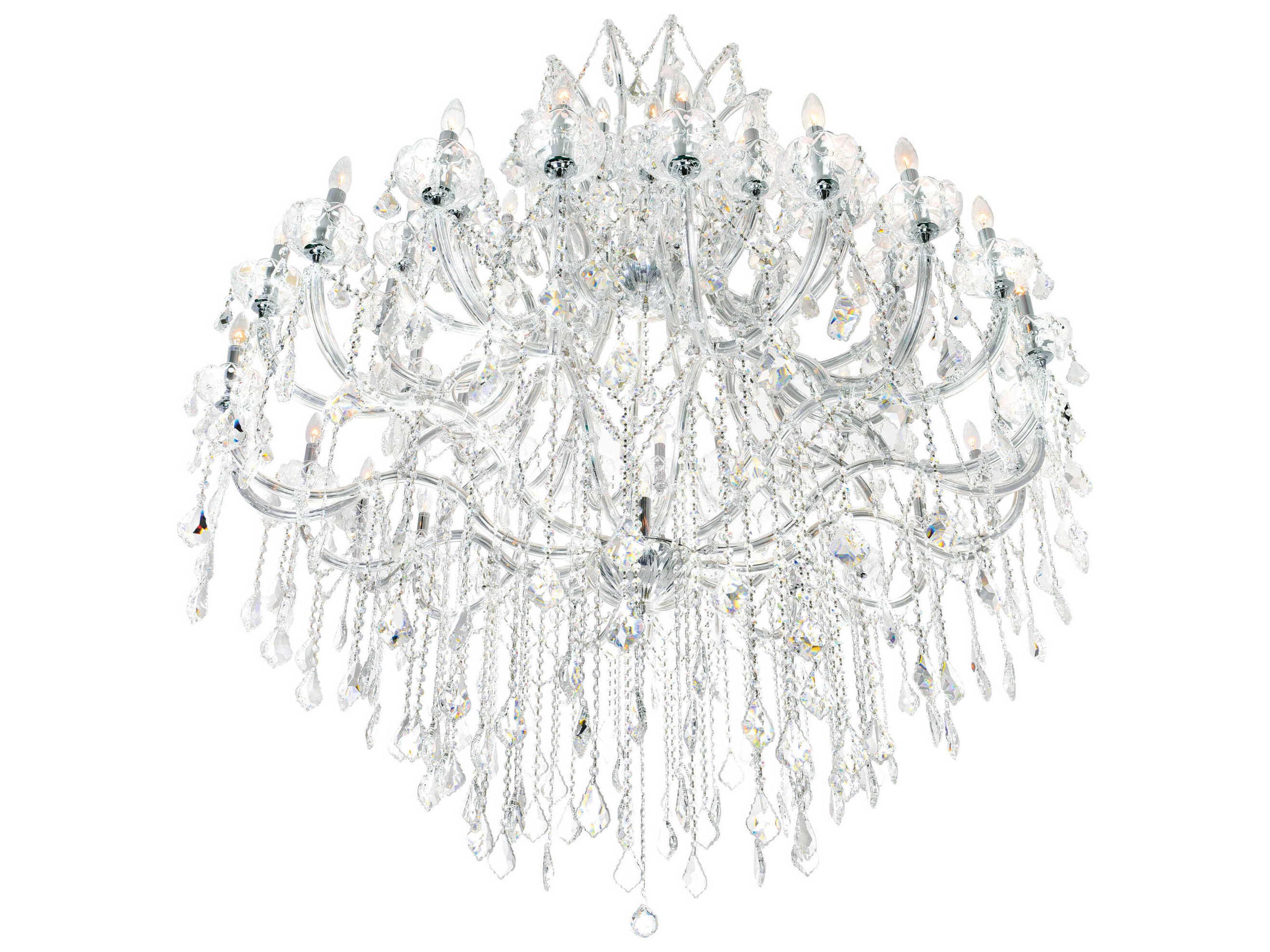 CWI Lighting Maria Theresa 49-Light Chrome Traditional Candelabra Chandelier