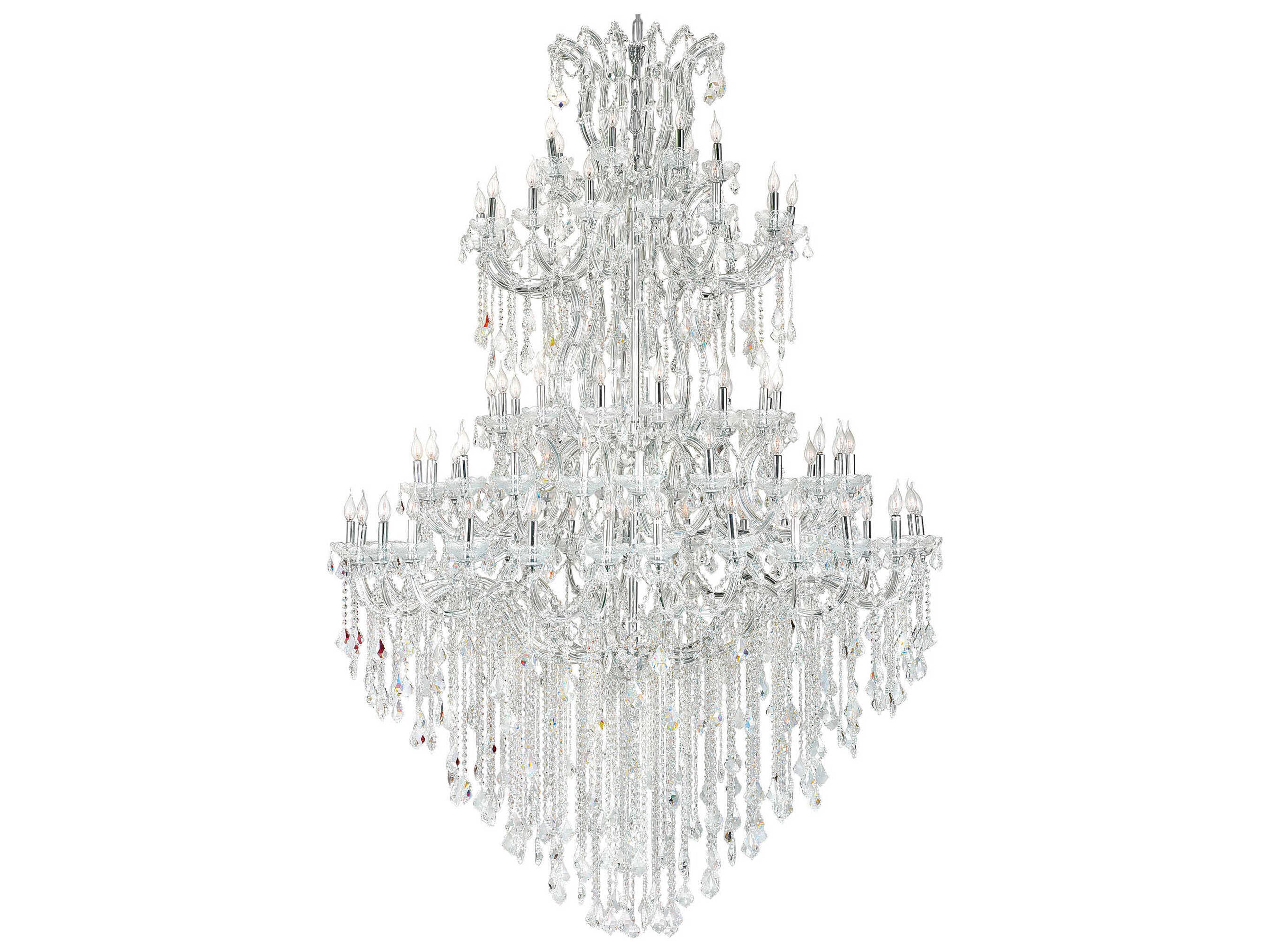 CWI Lighting Maria Theresa 84-Light Chrome Traditional Candelabra Chandelier