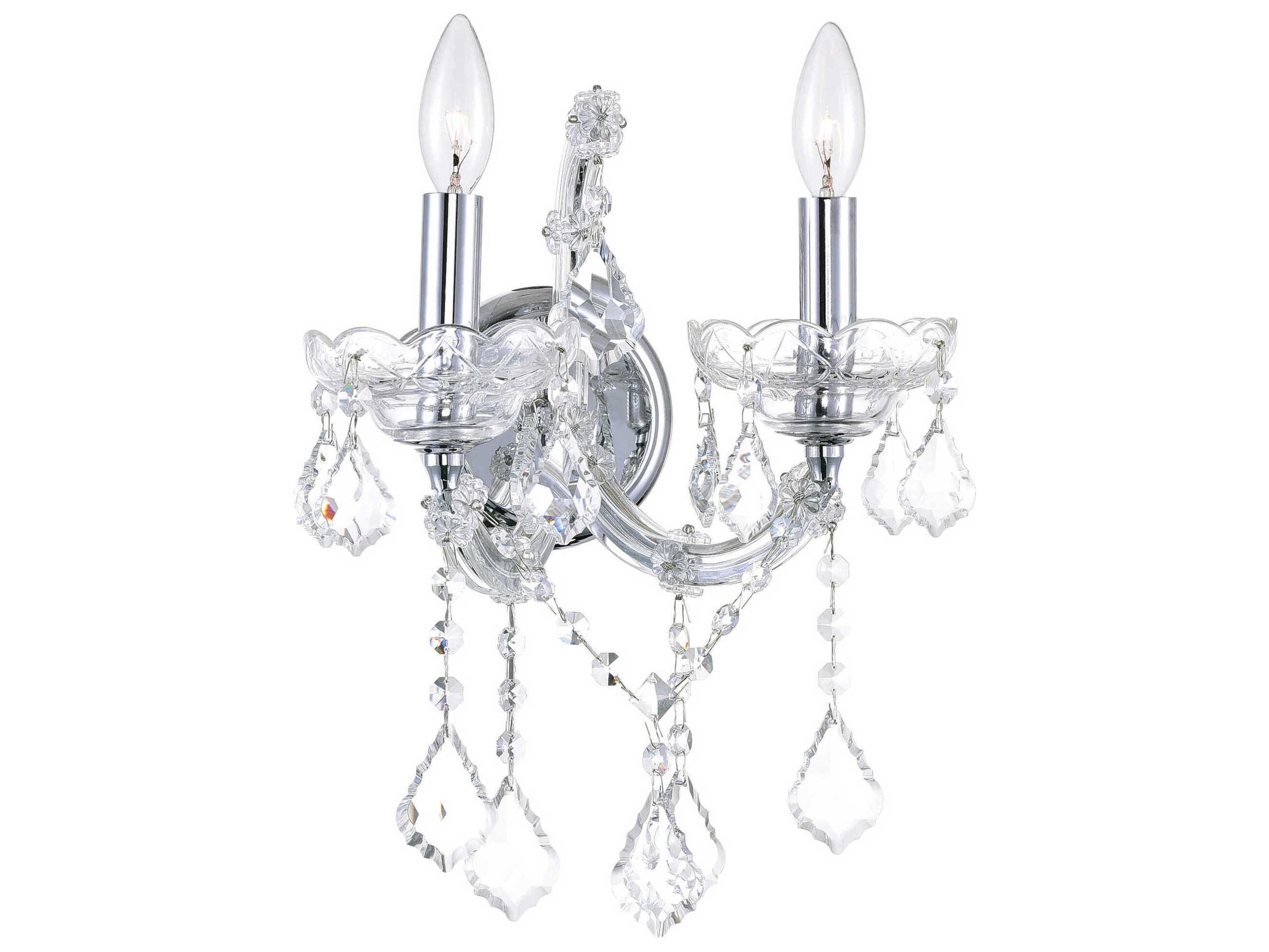 Maria Theresa 2-Light Chrome Traditional Vanity Light