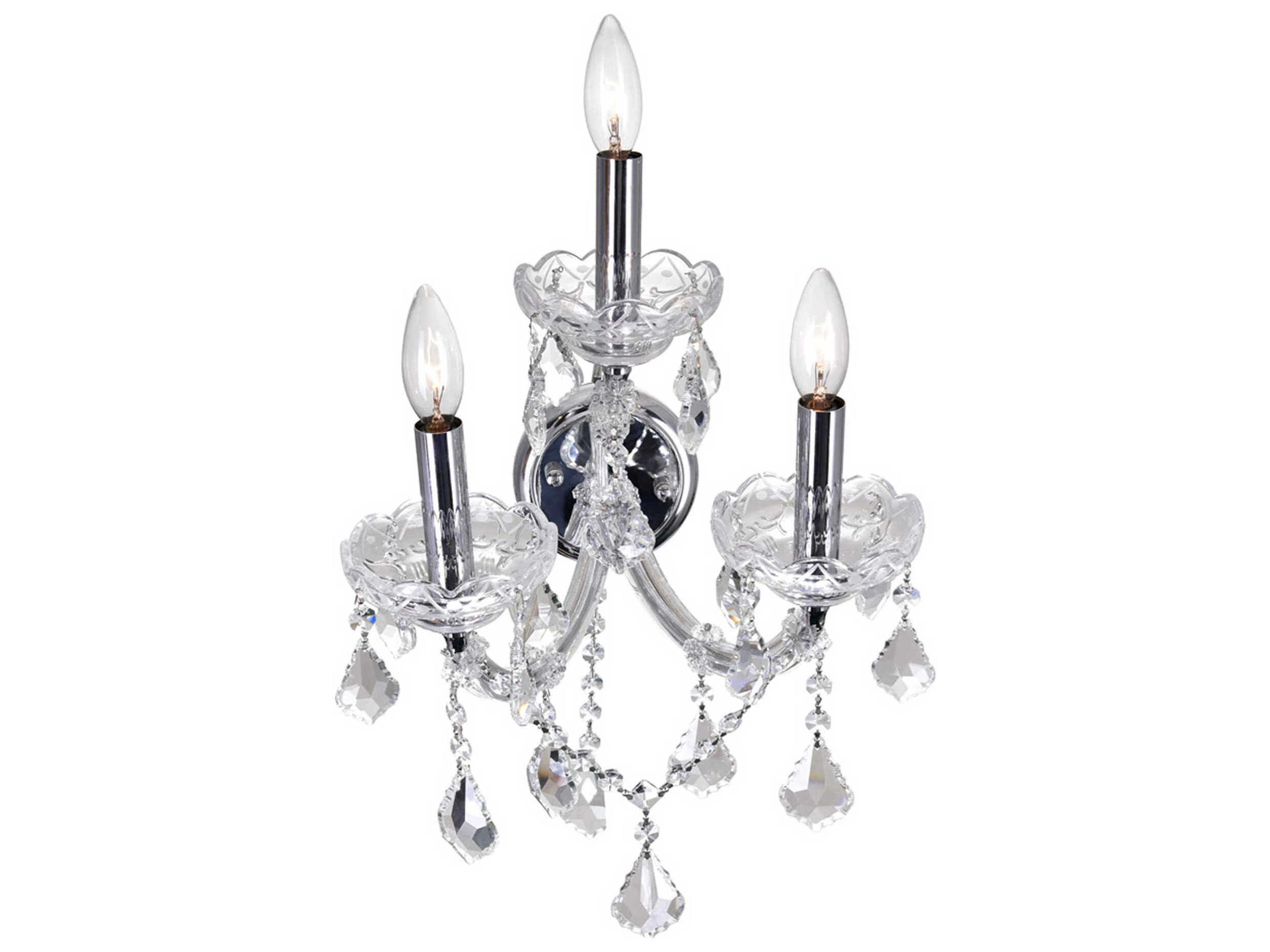 Maria Theresa 3-Light Chrome Traditional Vanity Light