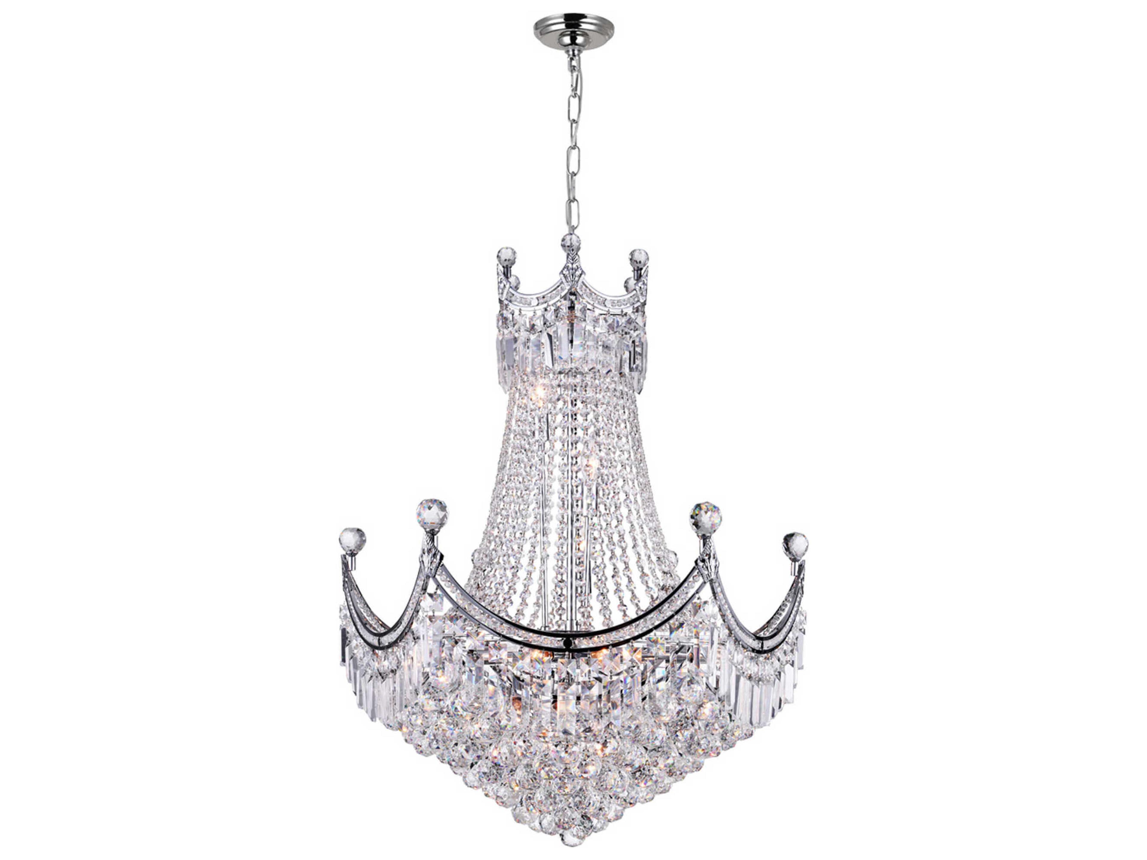 CWI Lighting Amanda 15-Light Chrome Traditional Chandelier