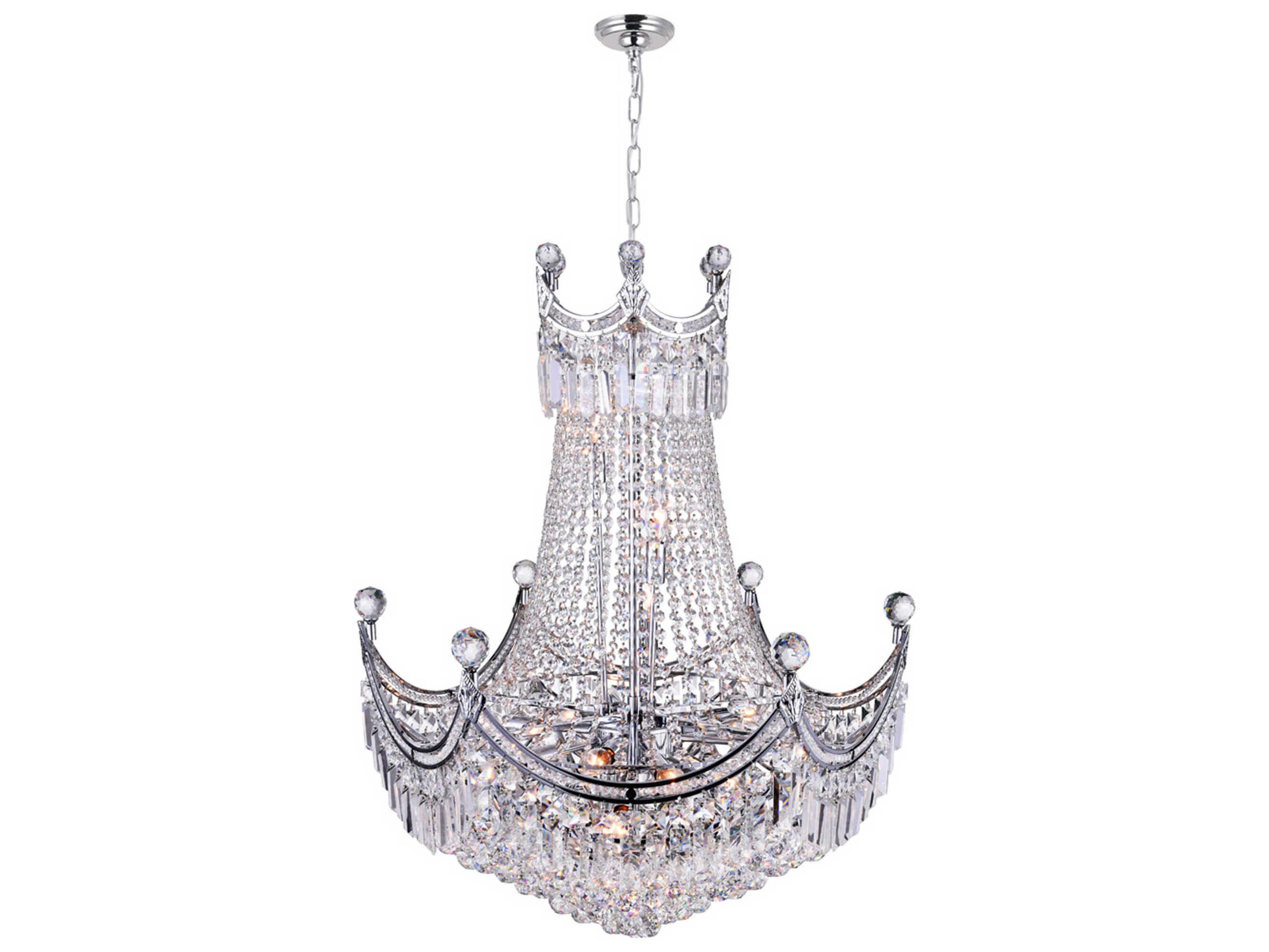 CWI Lighting Amanda 15-Light Chrome Traditional Chandelier