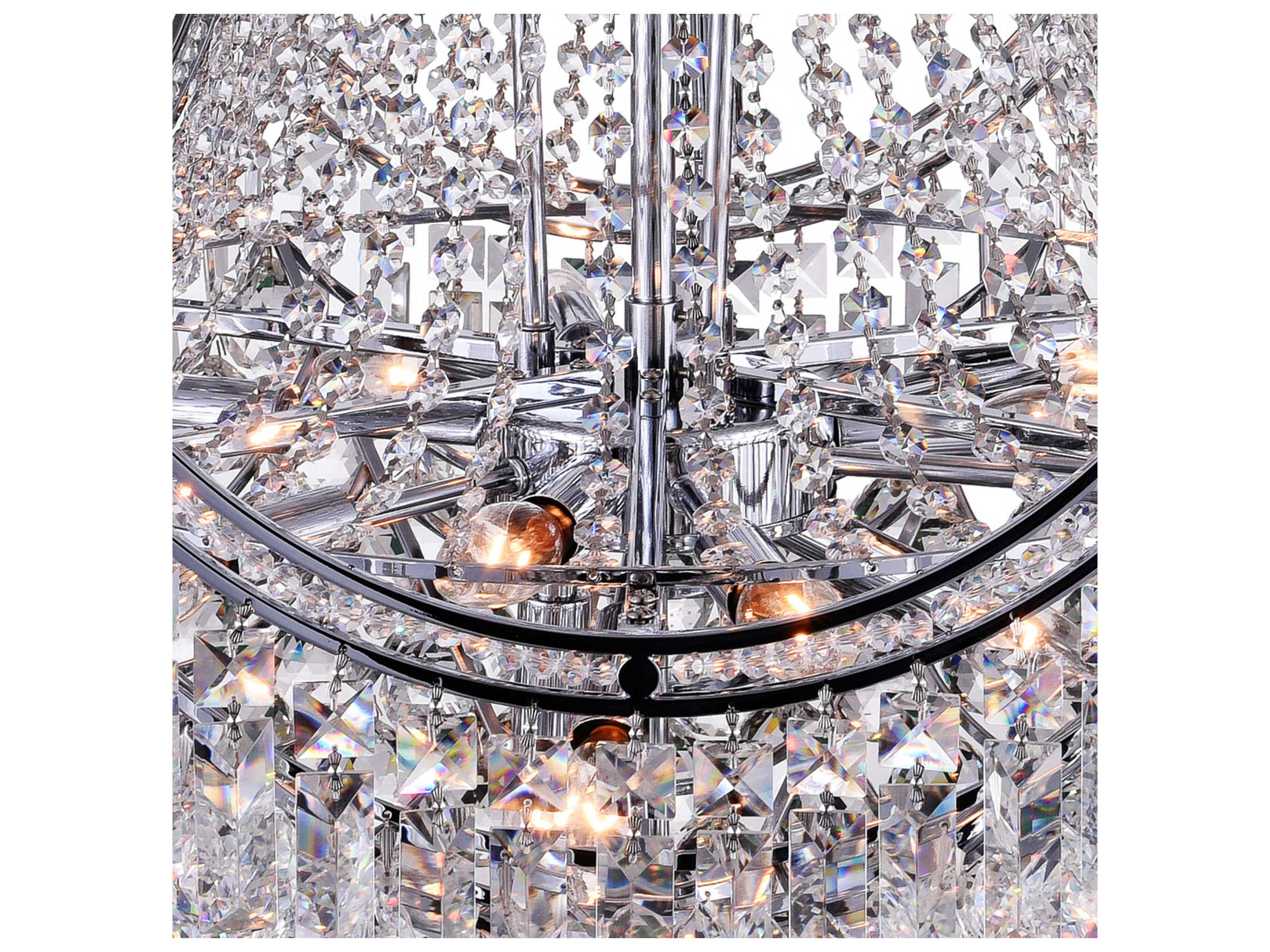 CWI Lighting Amanda 15-Light Chrome Traditional Chandelier
