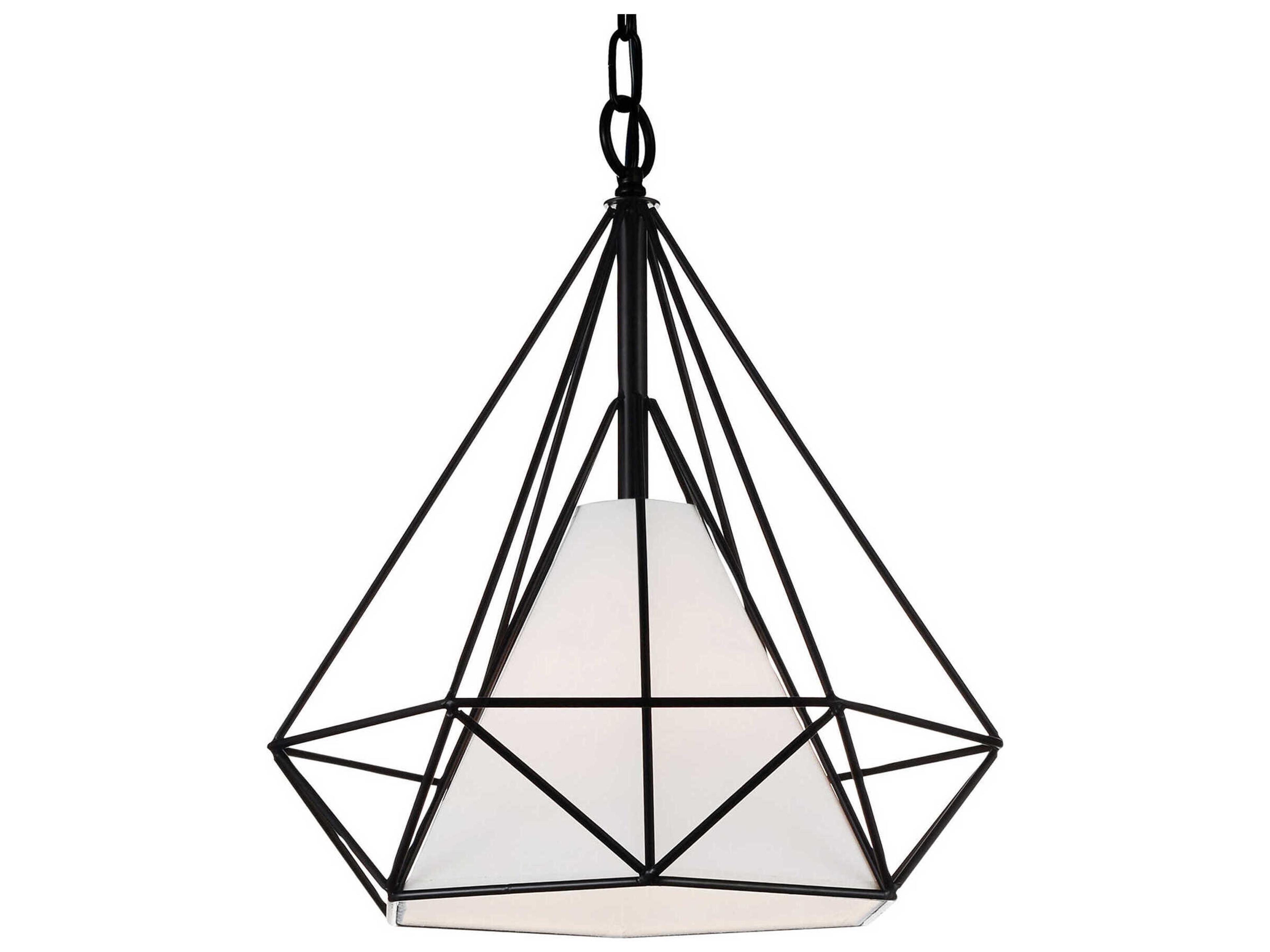 CWI Lighting Diamond 1-Light Black Geometric Pendant