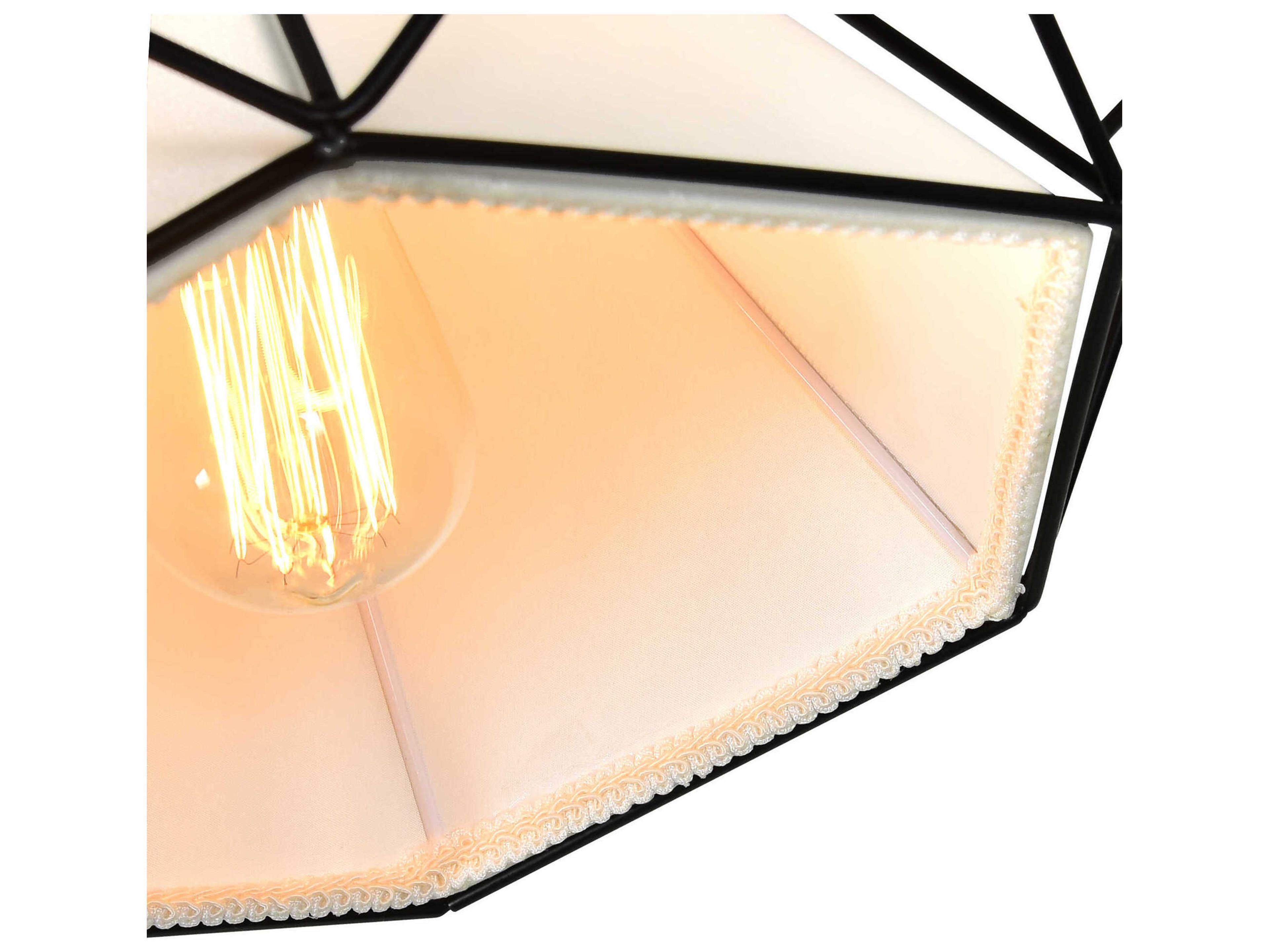 CWI Lighting Diamond 1-Light Black Geometric Pendant