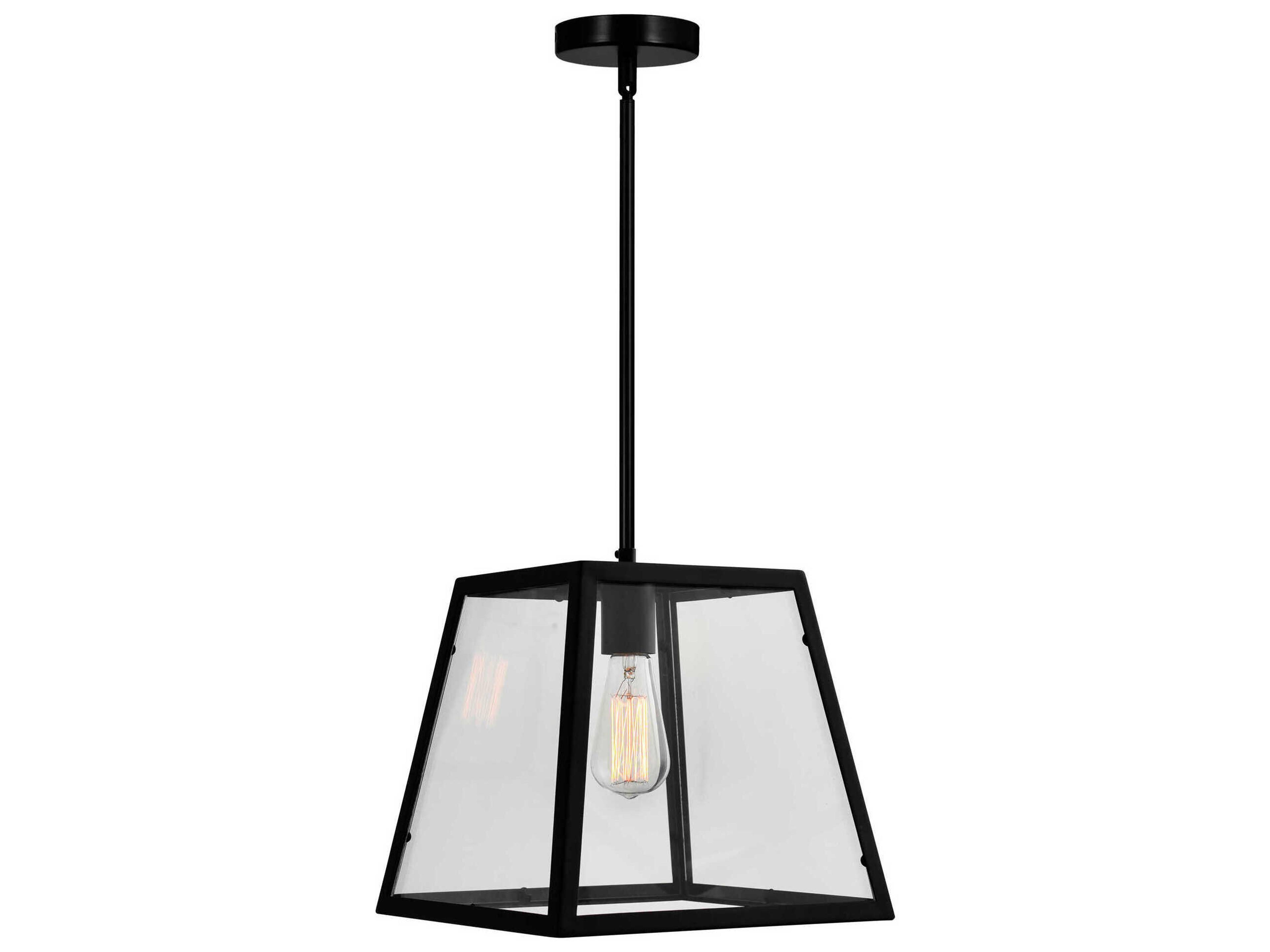 CWI Lighting Alyson 1-Light Black Mini Pendant