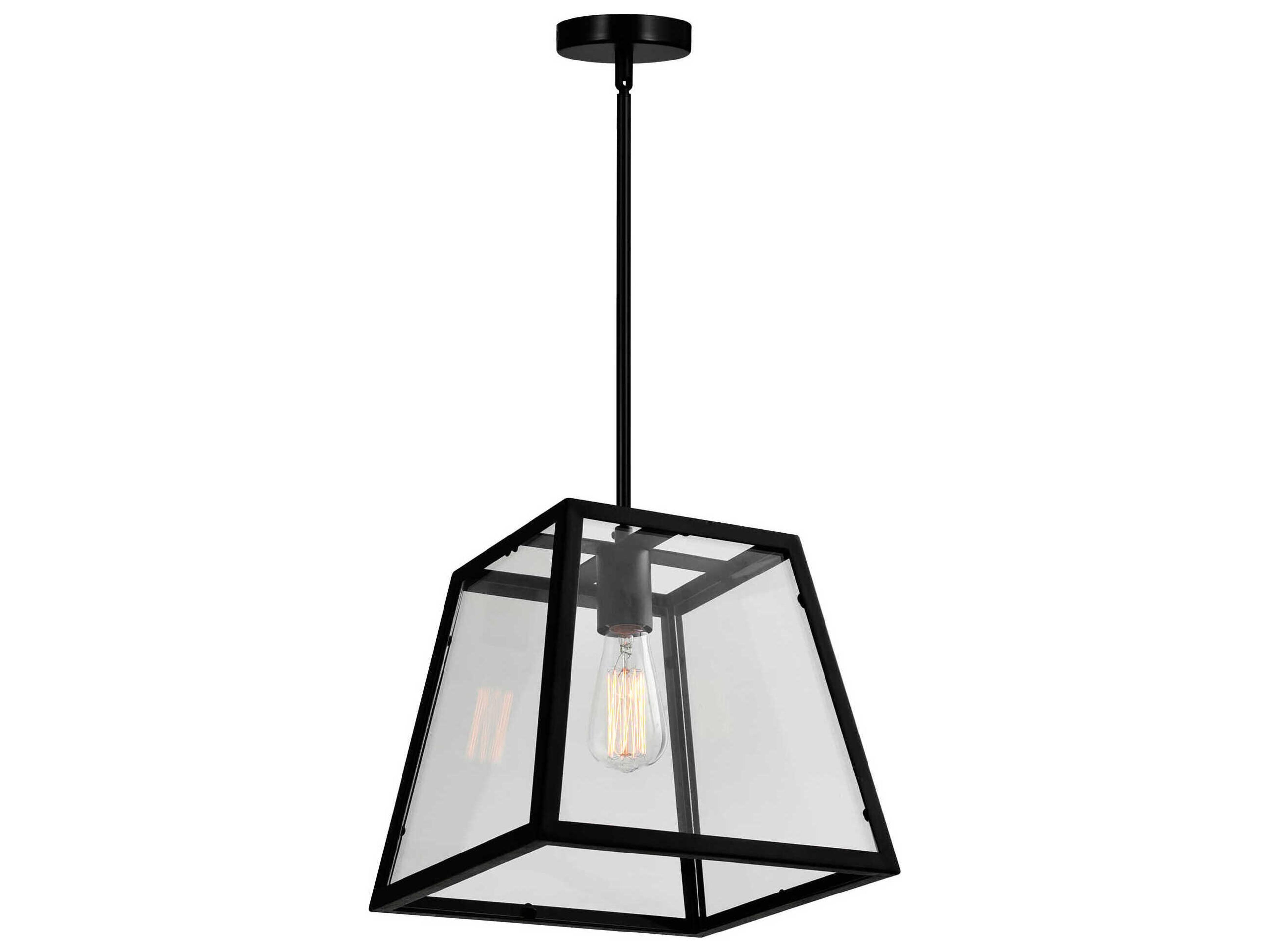 CWI Lighting Alyson 1-Light Black Mini Pendant
