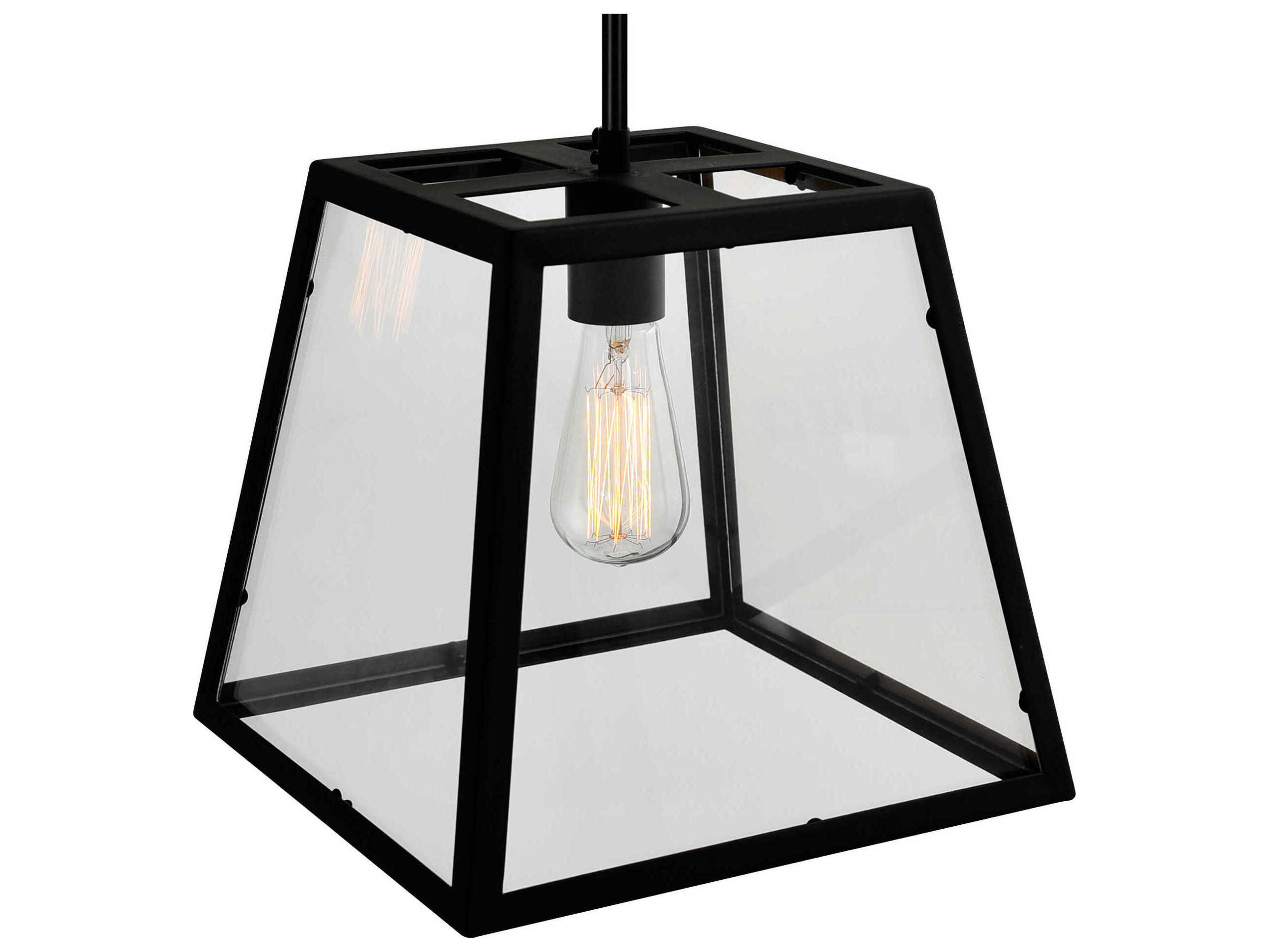 CWI Lighting Alyson 1-Light Black Mini Pendant