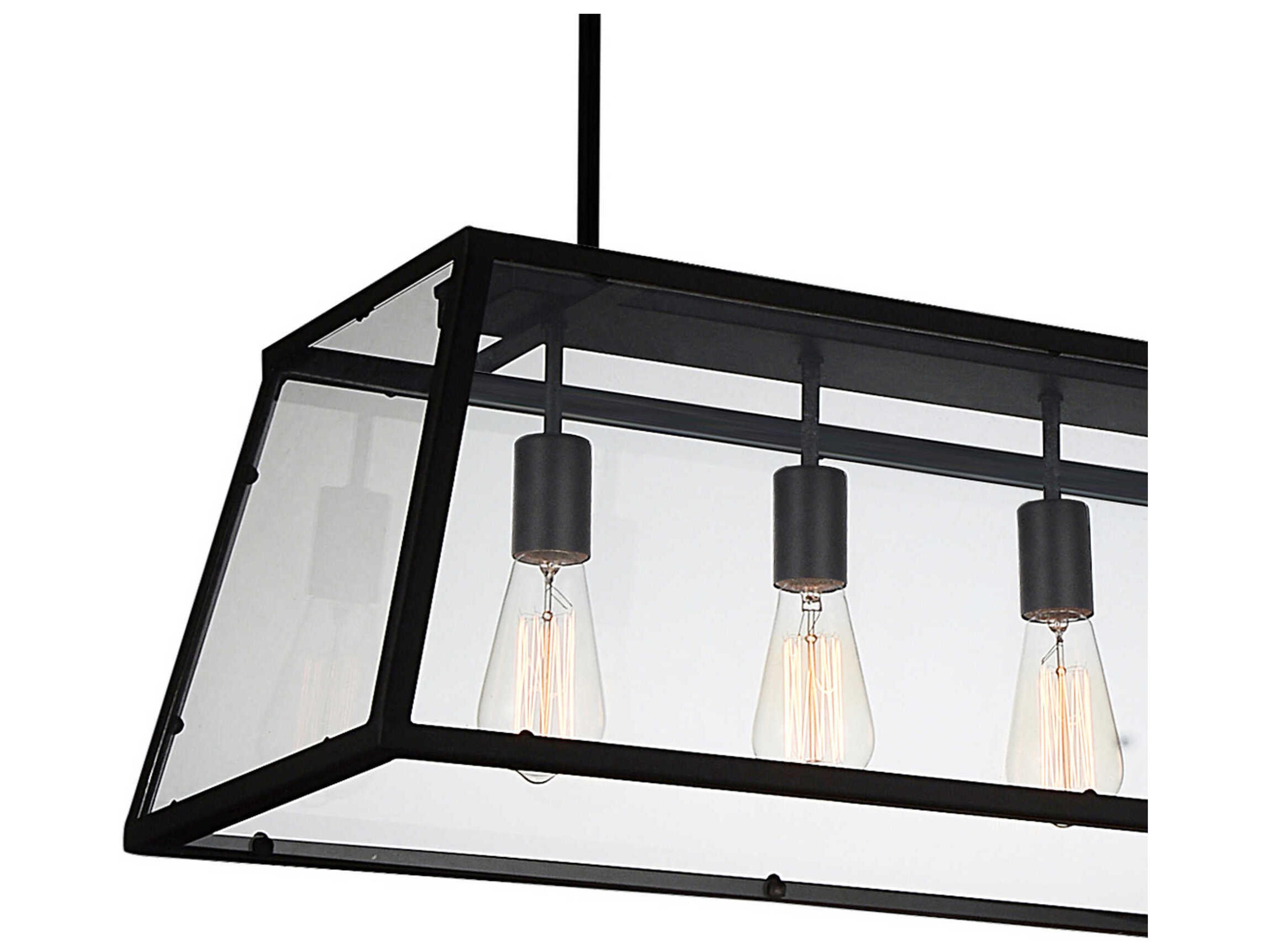 CWI Lighting Alyson 4-Light Black Island Pendant