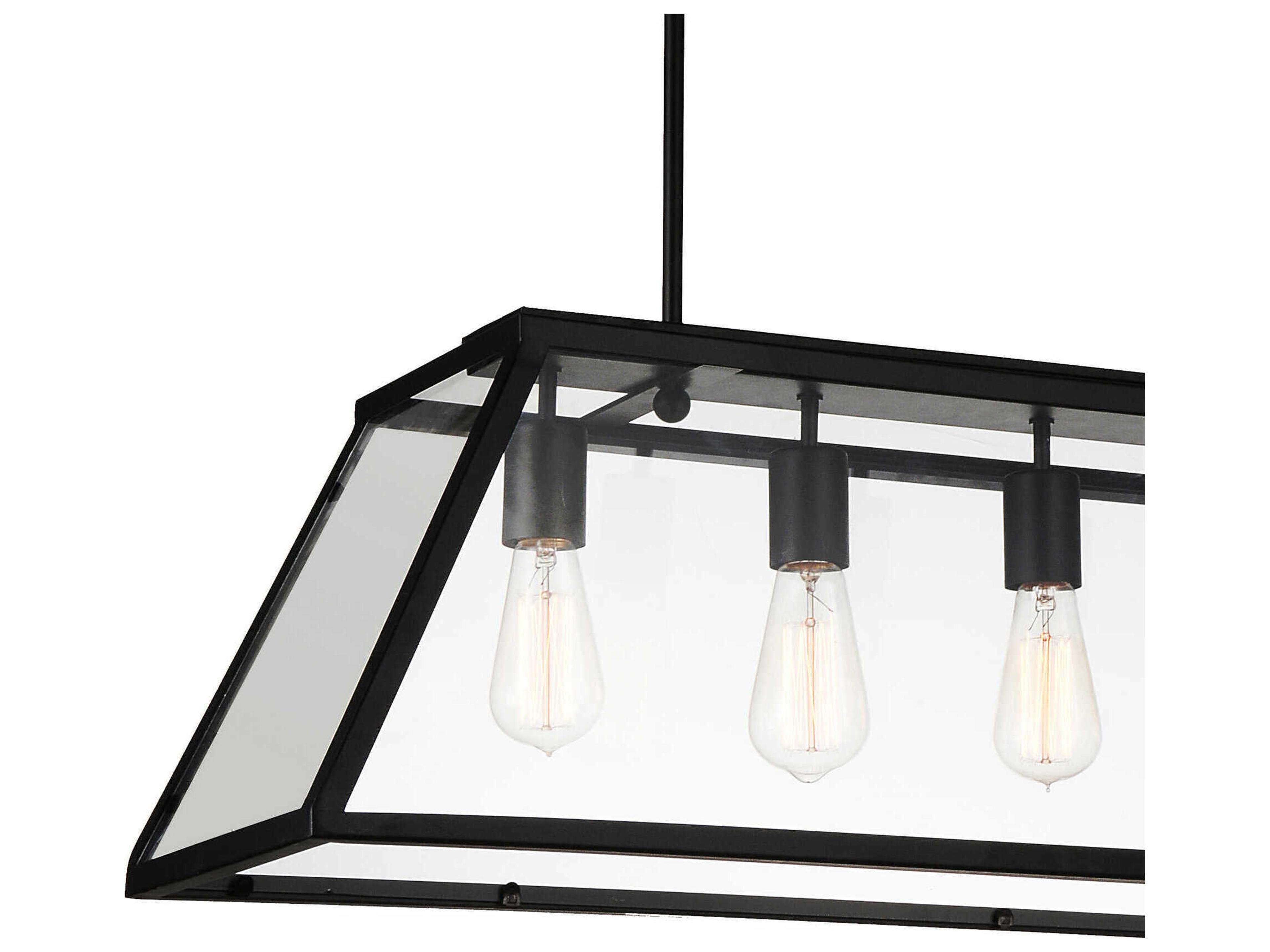 CWI Lighting Alyson 5-Light Black Island Pendant