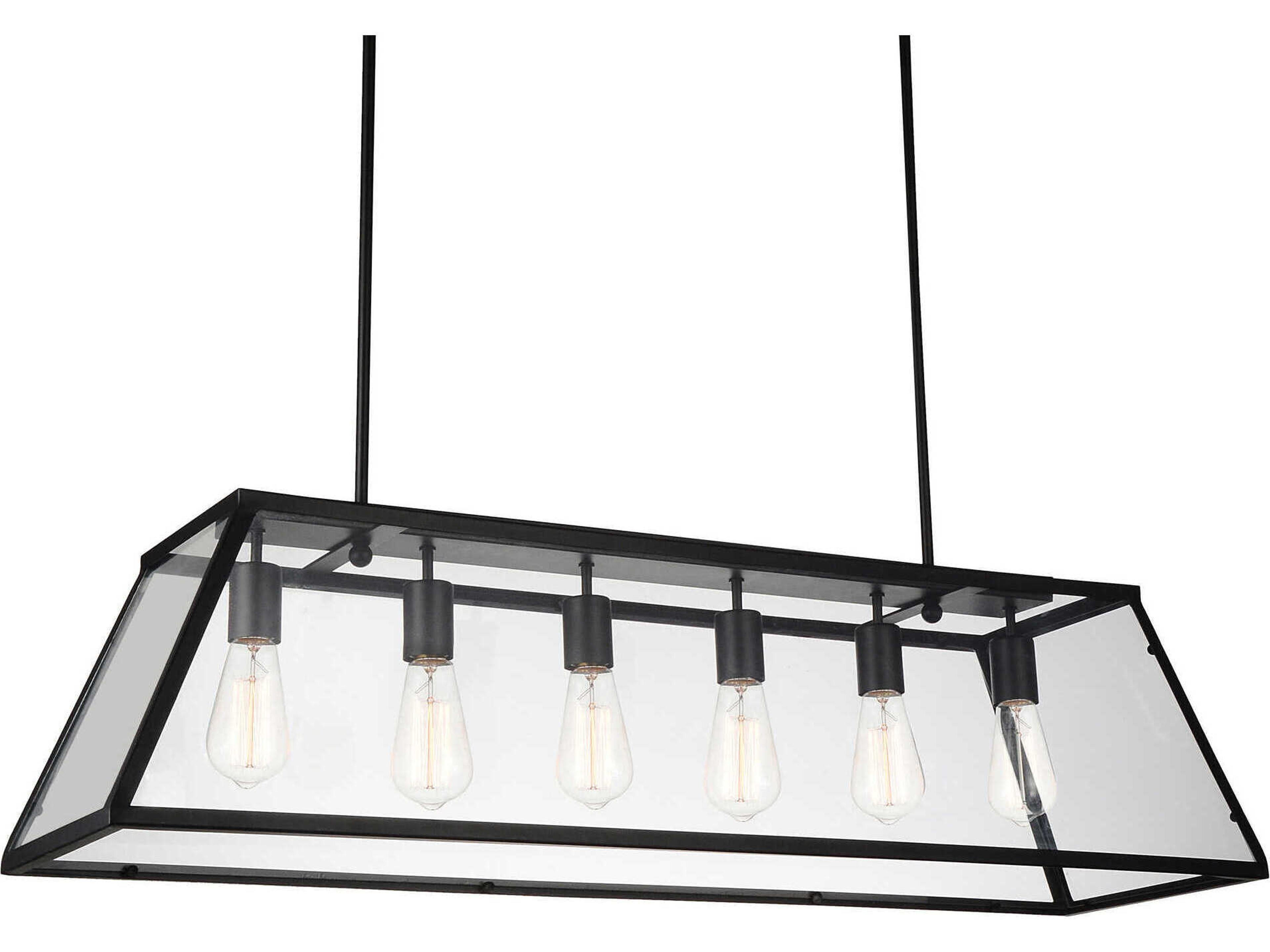 CWI Lighting Alyson 6-Light Black Island Pendant