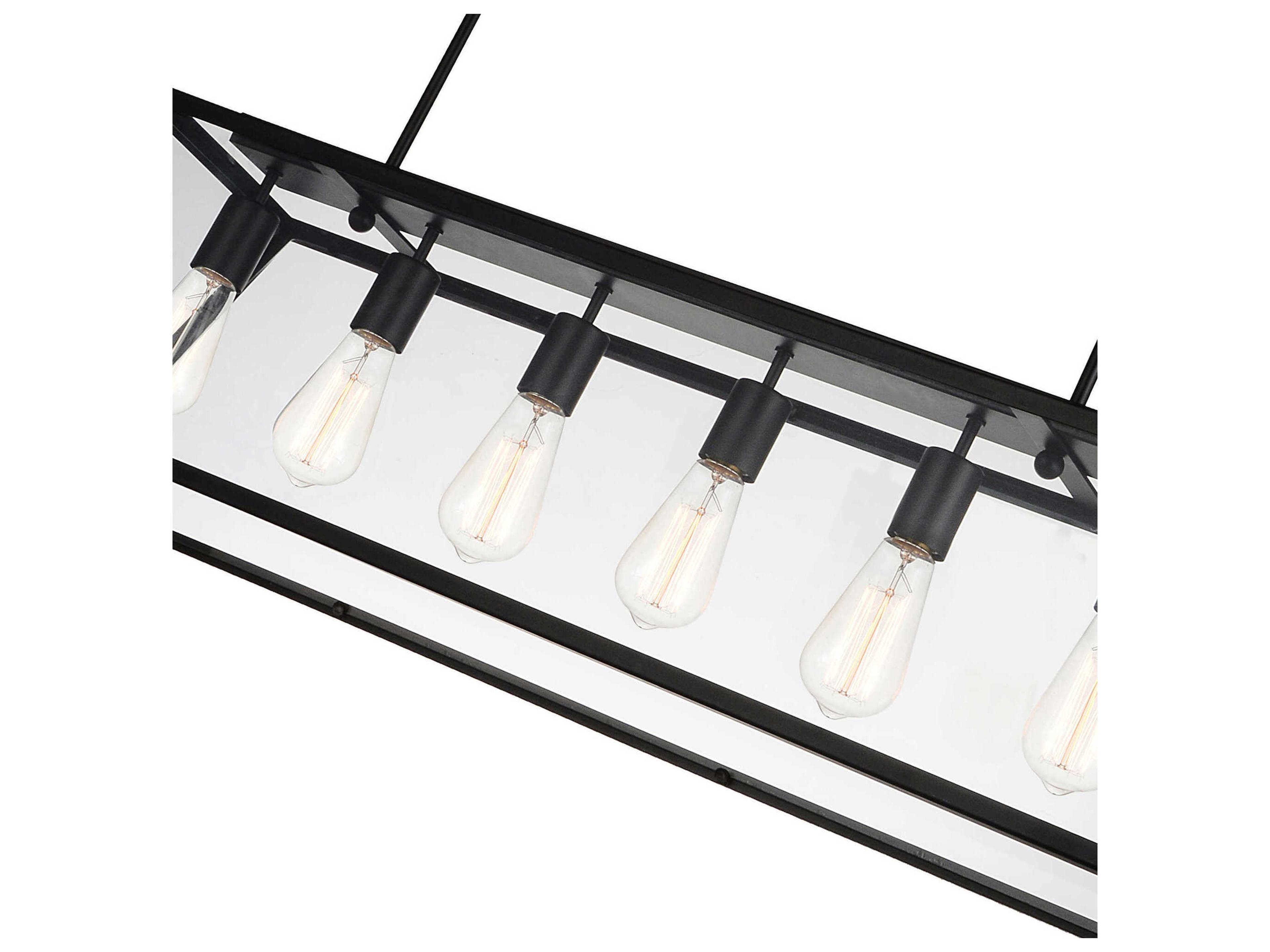 CWI Lighting Alyson 6-Light Black Island Pendant