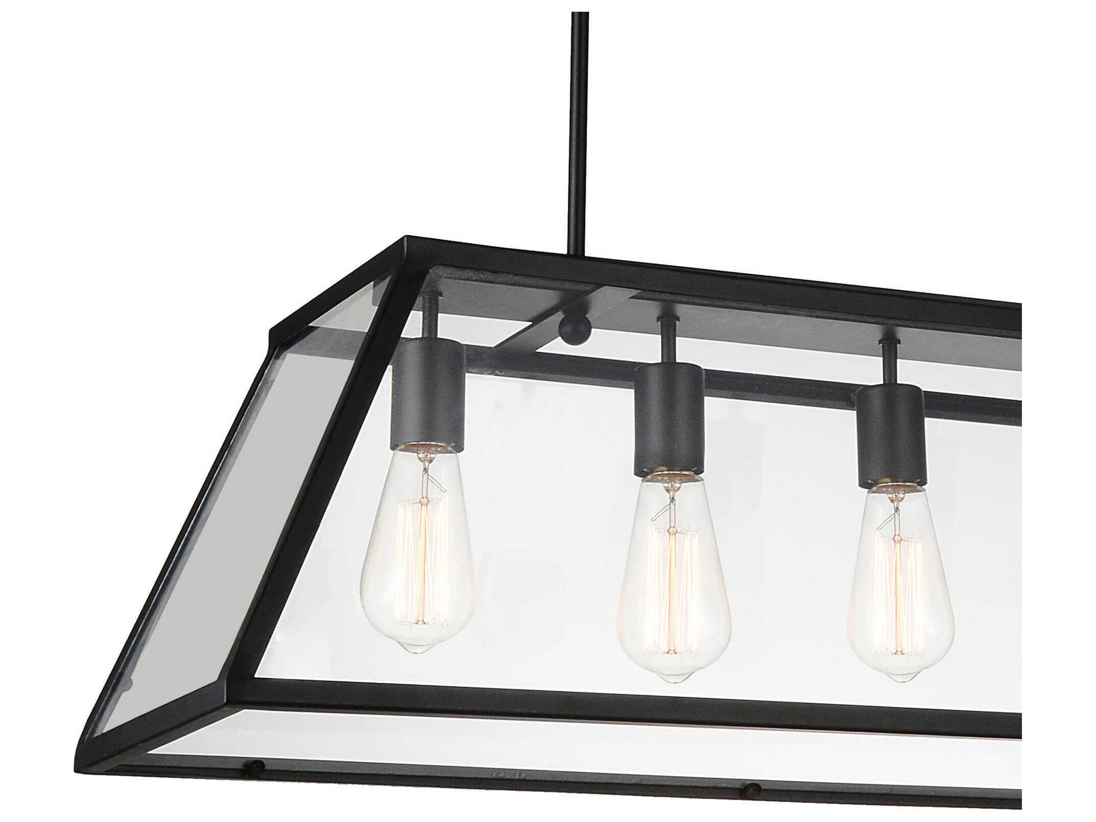 CWI Lighting Alyson 6-Light Black Island Pendant