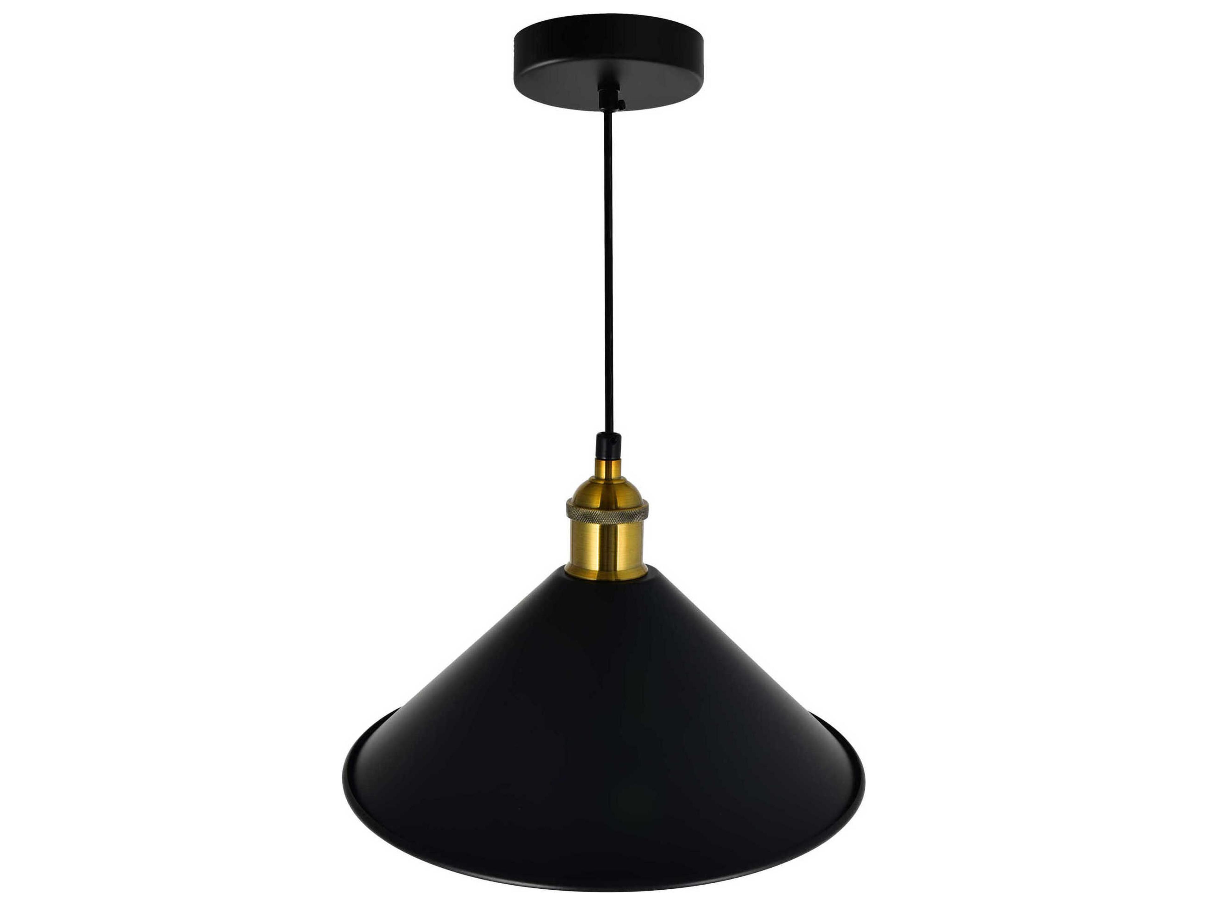 CWI Lighting Brave 1-Light Black Mini Pendant