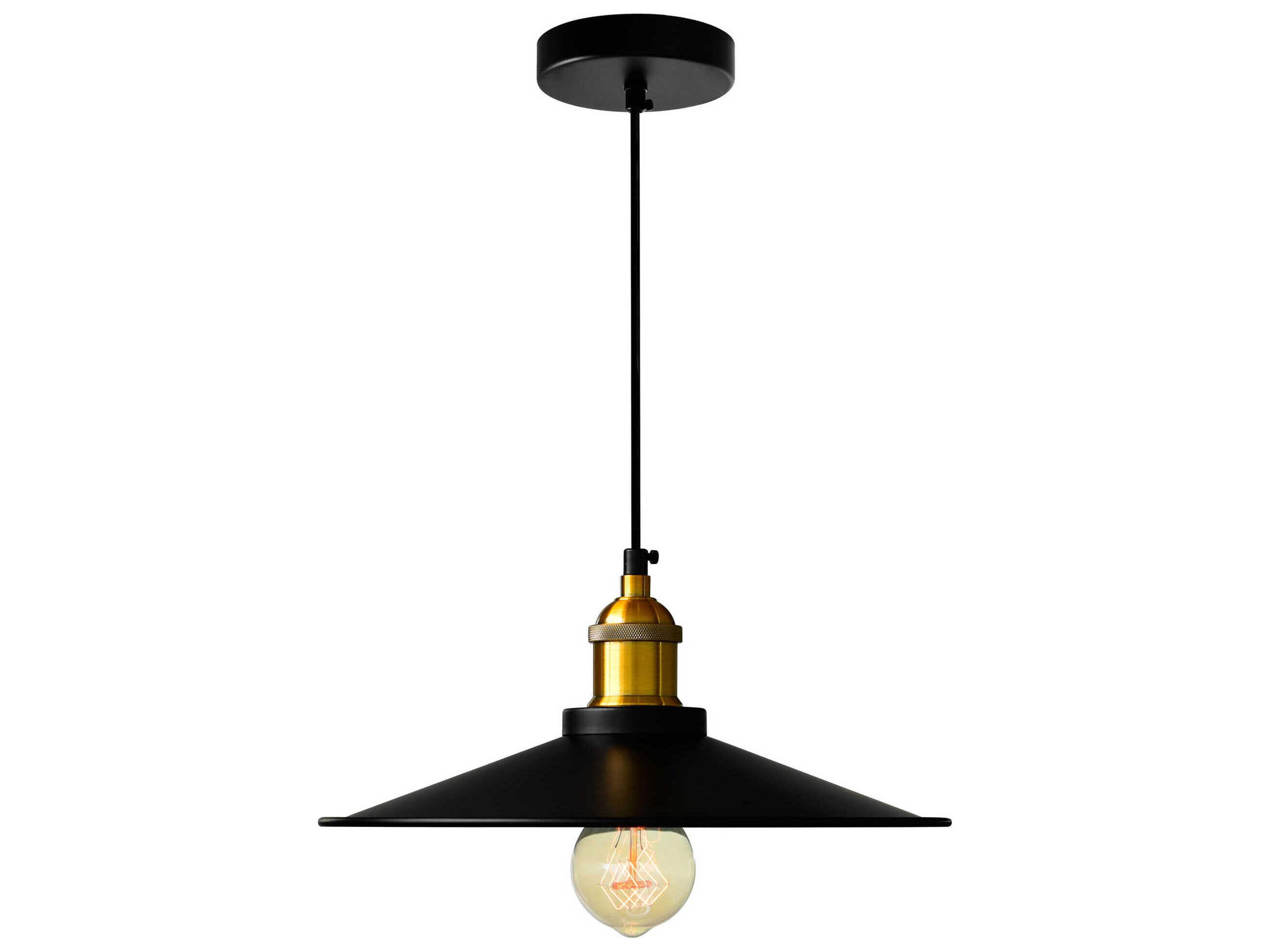 Brave 1-Light Black Pendant