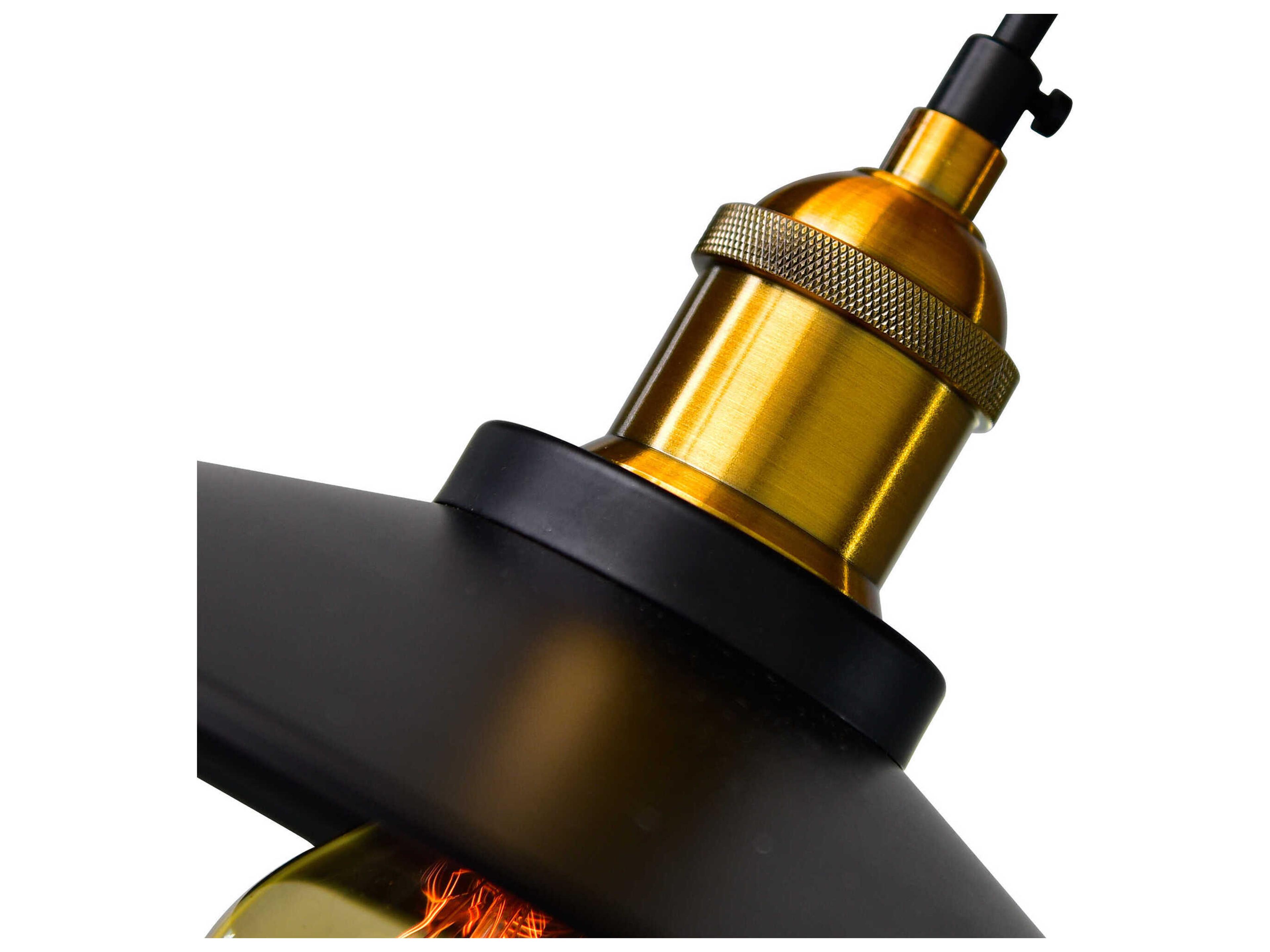 CWI Lighting Brave 1-Light Black Pendant