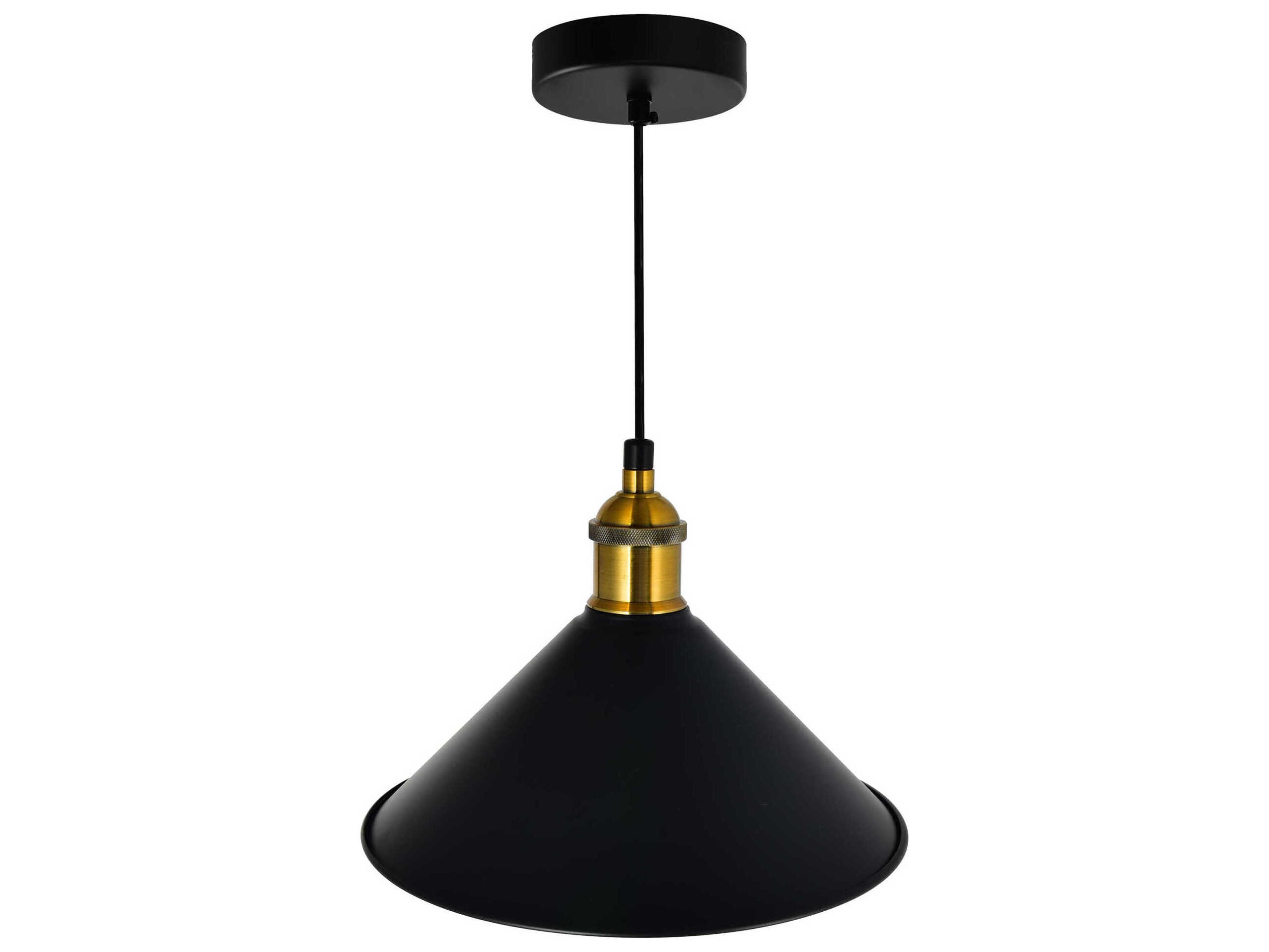 CWI Lighting Brave 1-Light Black Mini Pendant