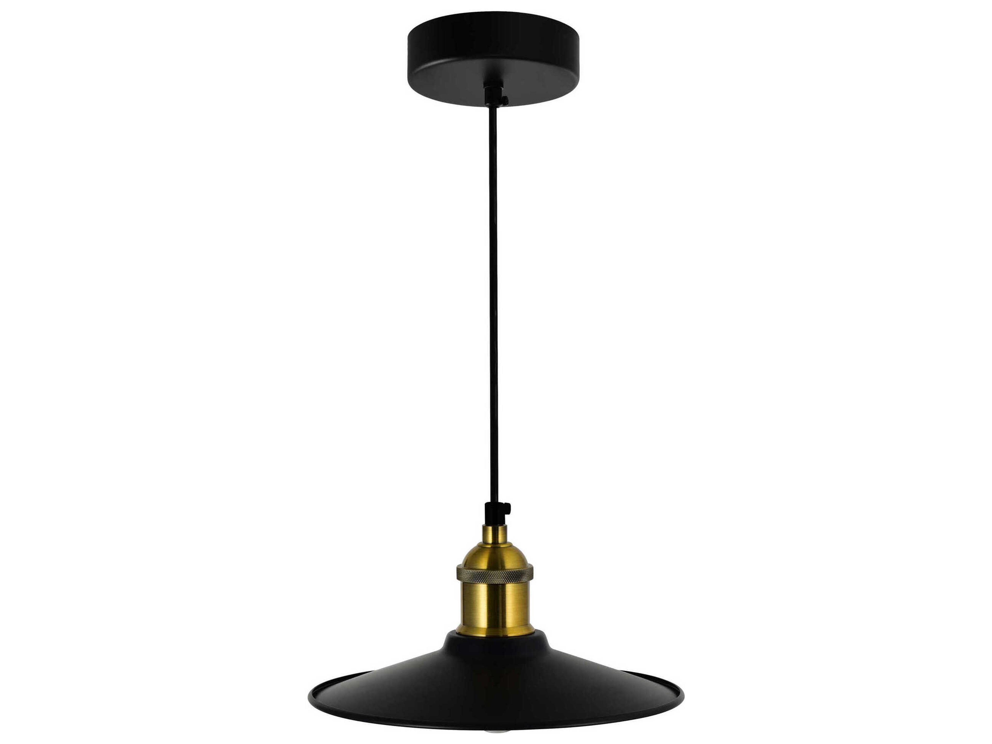 CWI Lighting Brave 1-Light Black Mini Pendant
