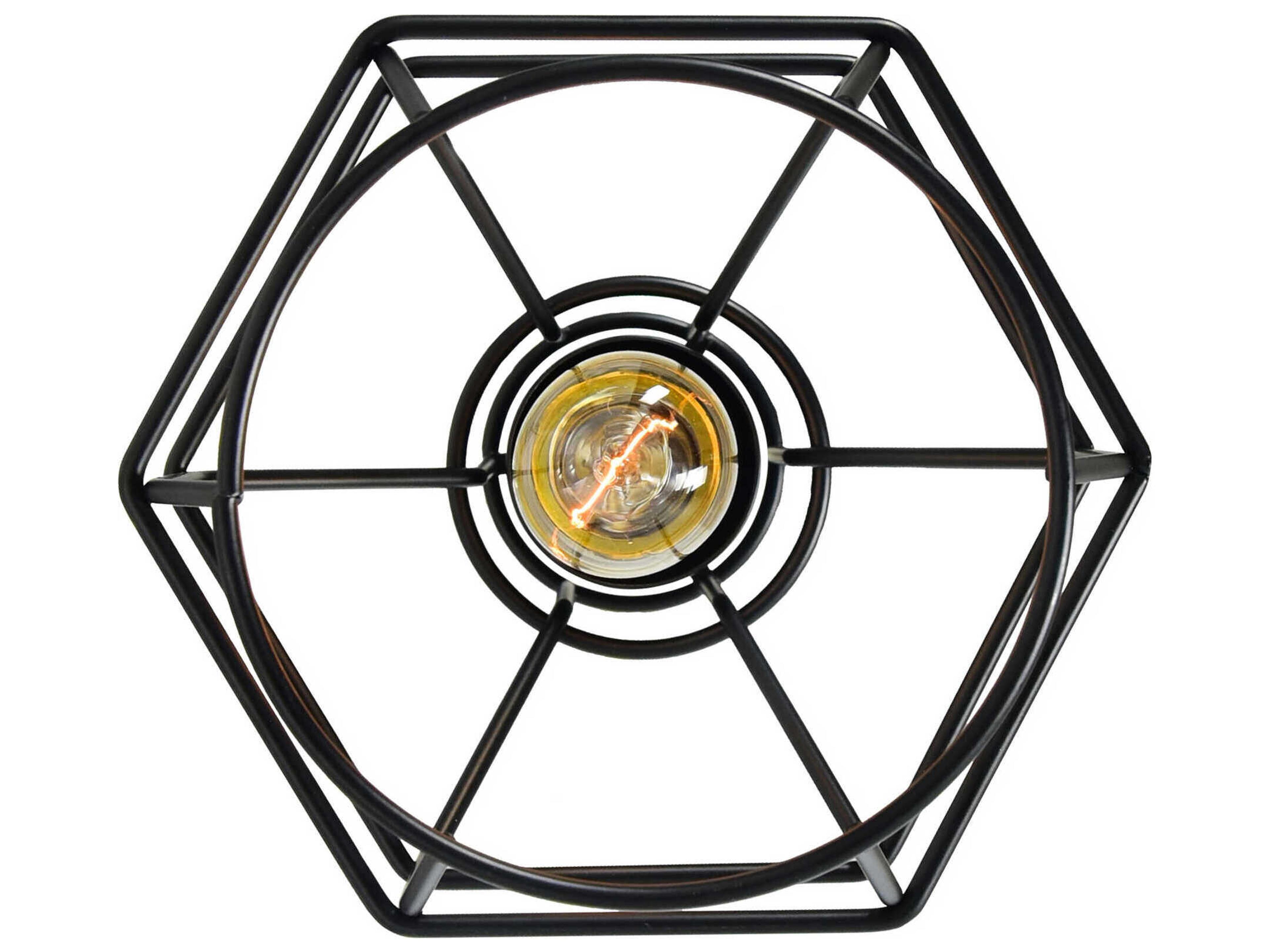 CWI Lighting Secure 1-Light Black Mini Pendant