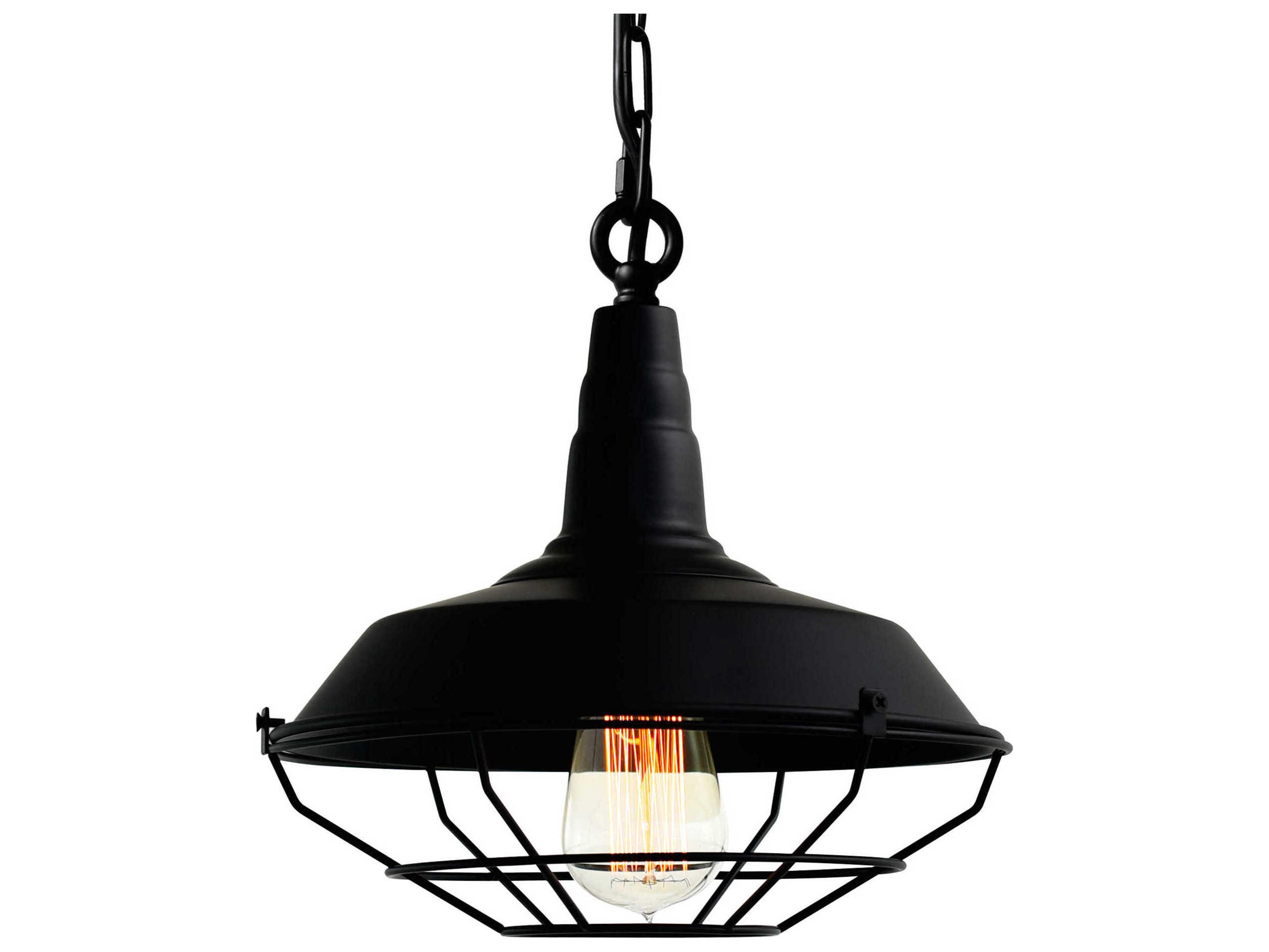 CWI Lighting Morgan 1-Light Black Pendant