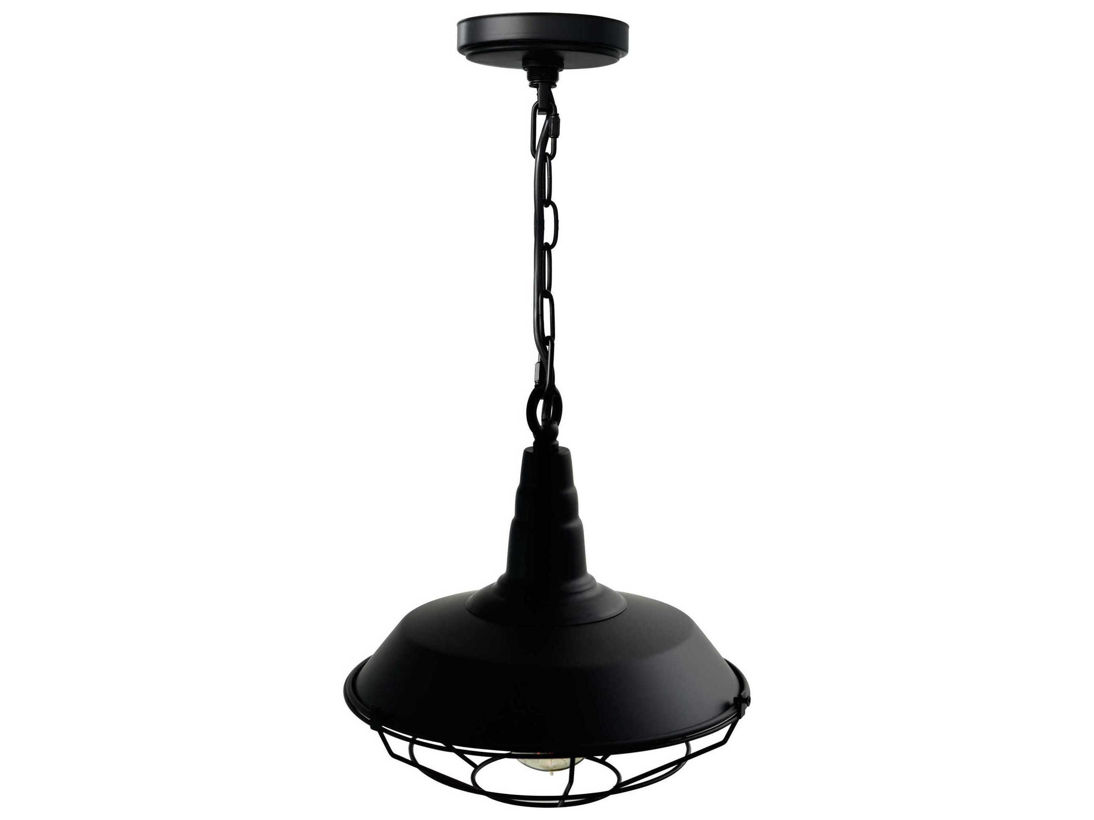 CWI Lighting Morgan 1-Light Black Pendant