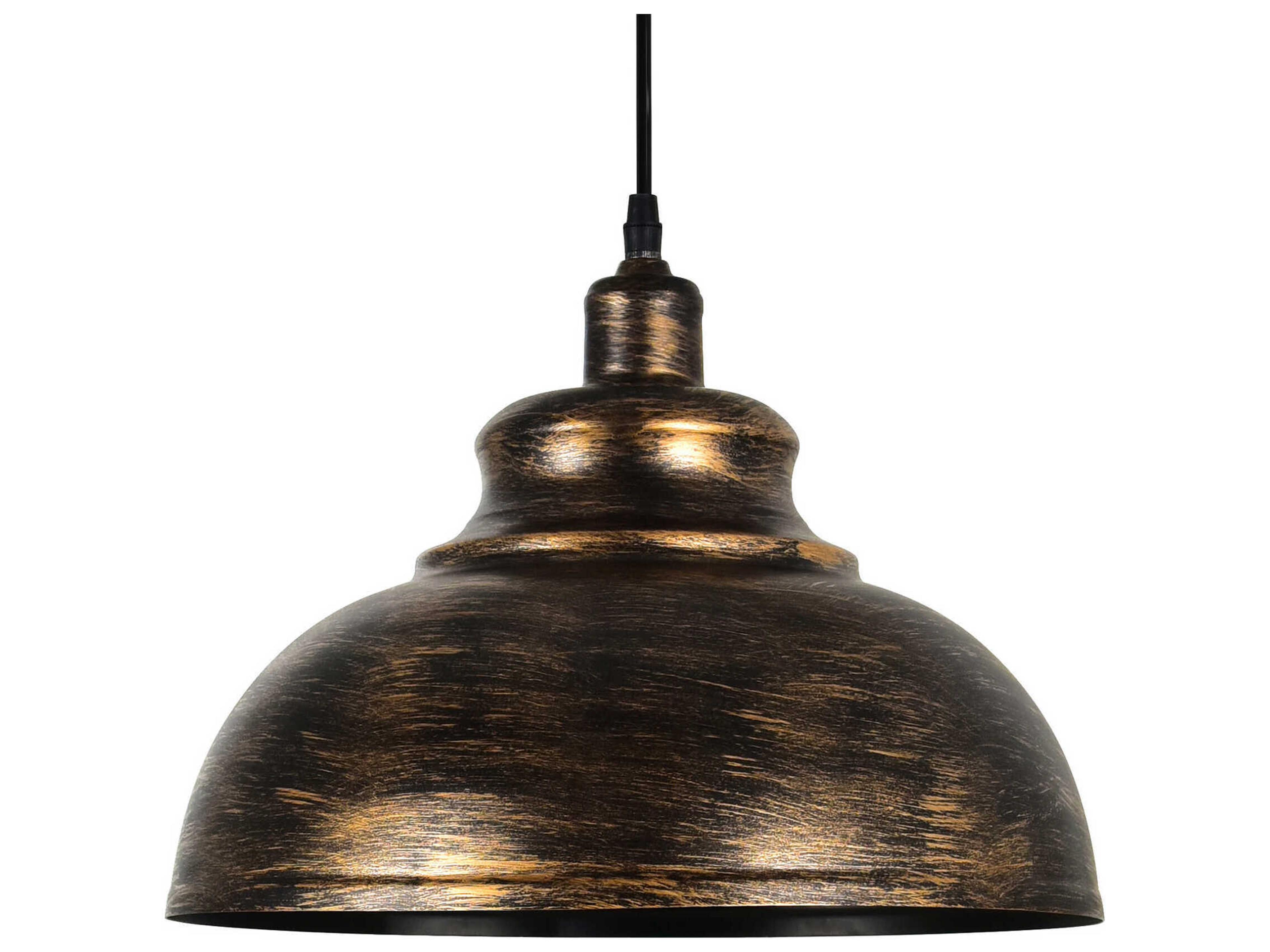 CWI Lighting Vogel 1-Light Antique Copper Dome Pendant