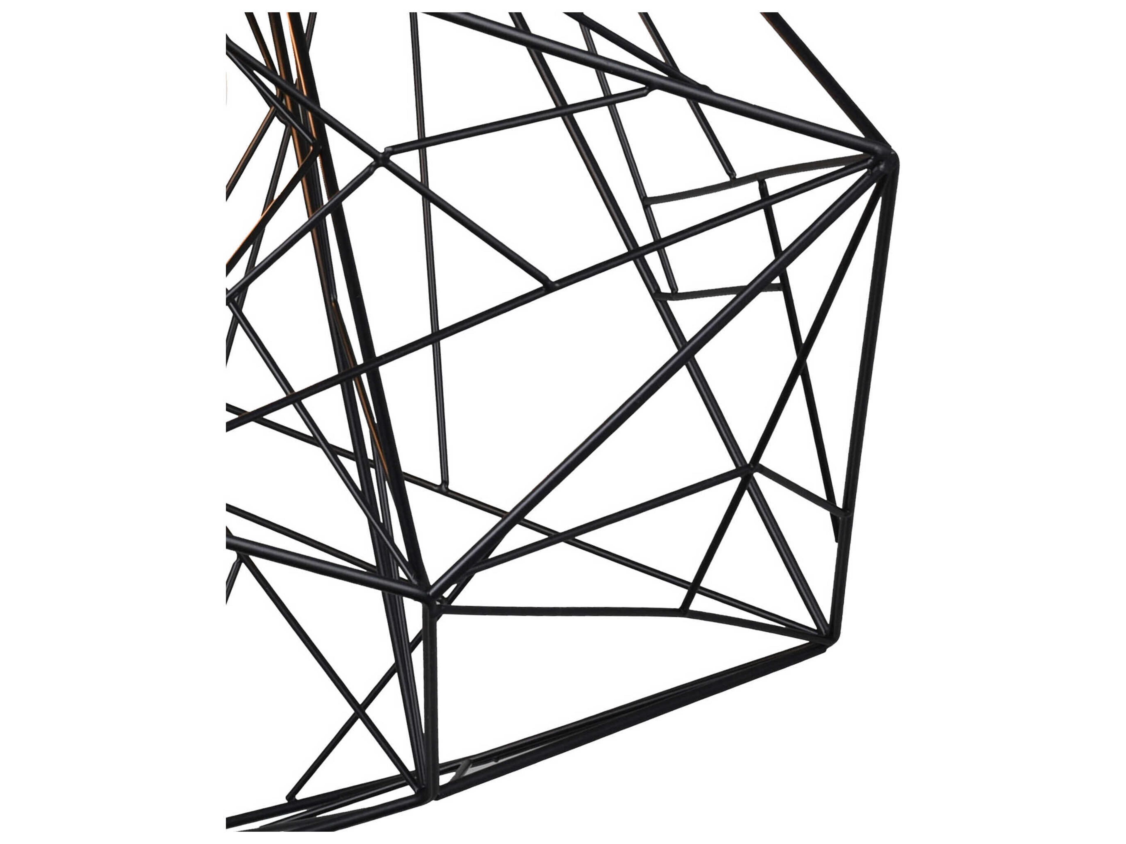 CWI Lighting Bagheera 1-Light Black Geometric Pendant