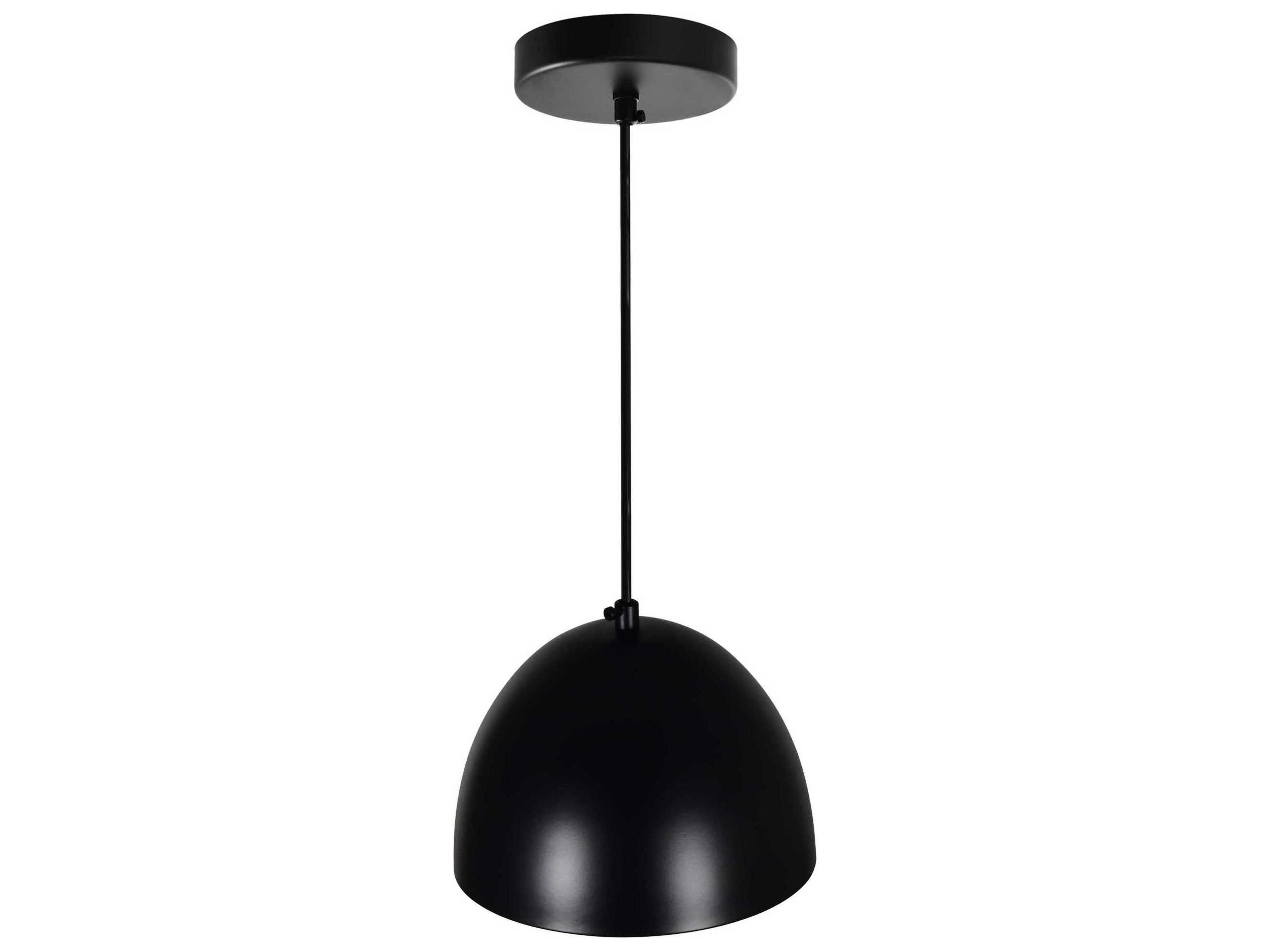 CWI Lighting Modest 1-Light Black Dome Mini Pendant