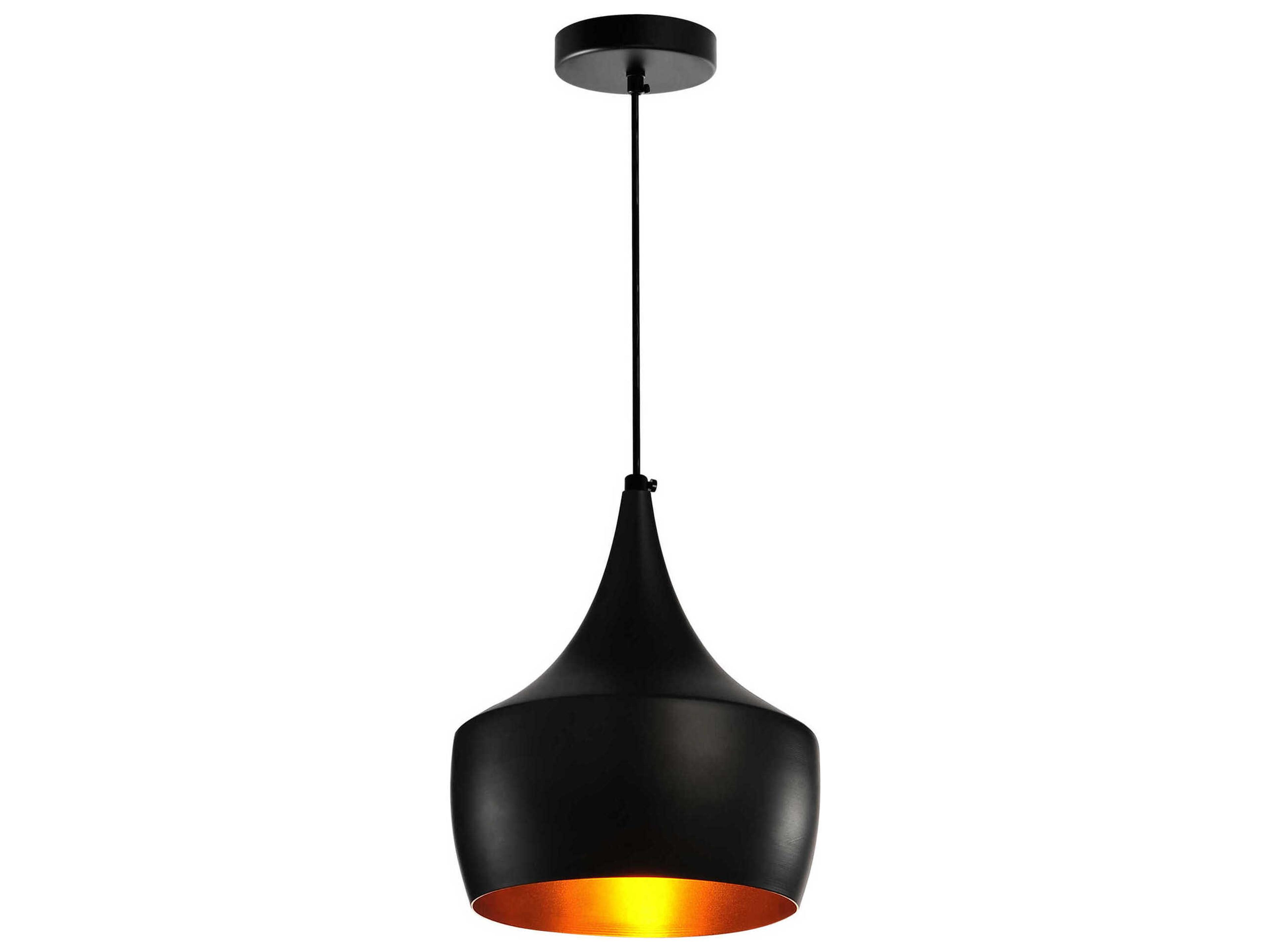 Dynamic 1-Light Black Dome Mini Pendant