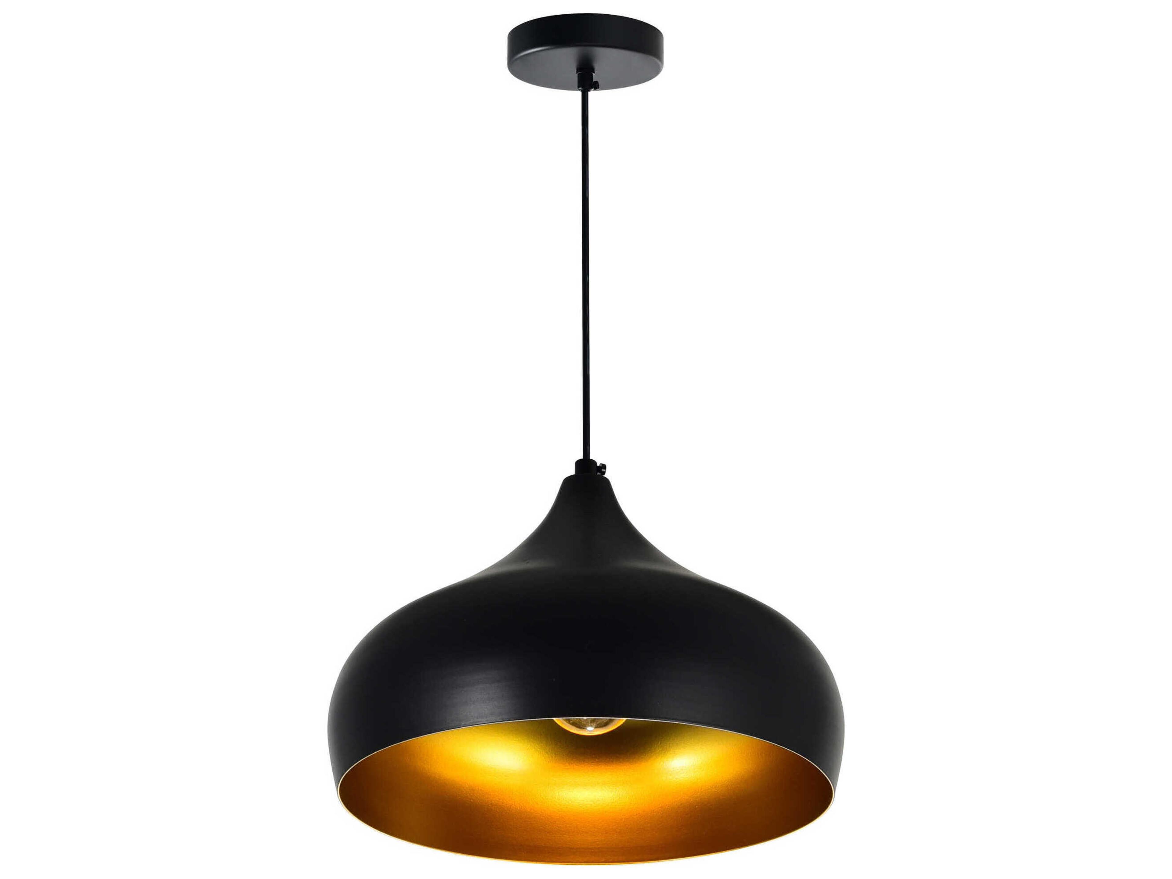 CWI Lighting Dynamic 1-Light Black Pendant