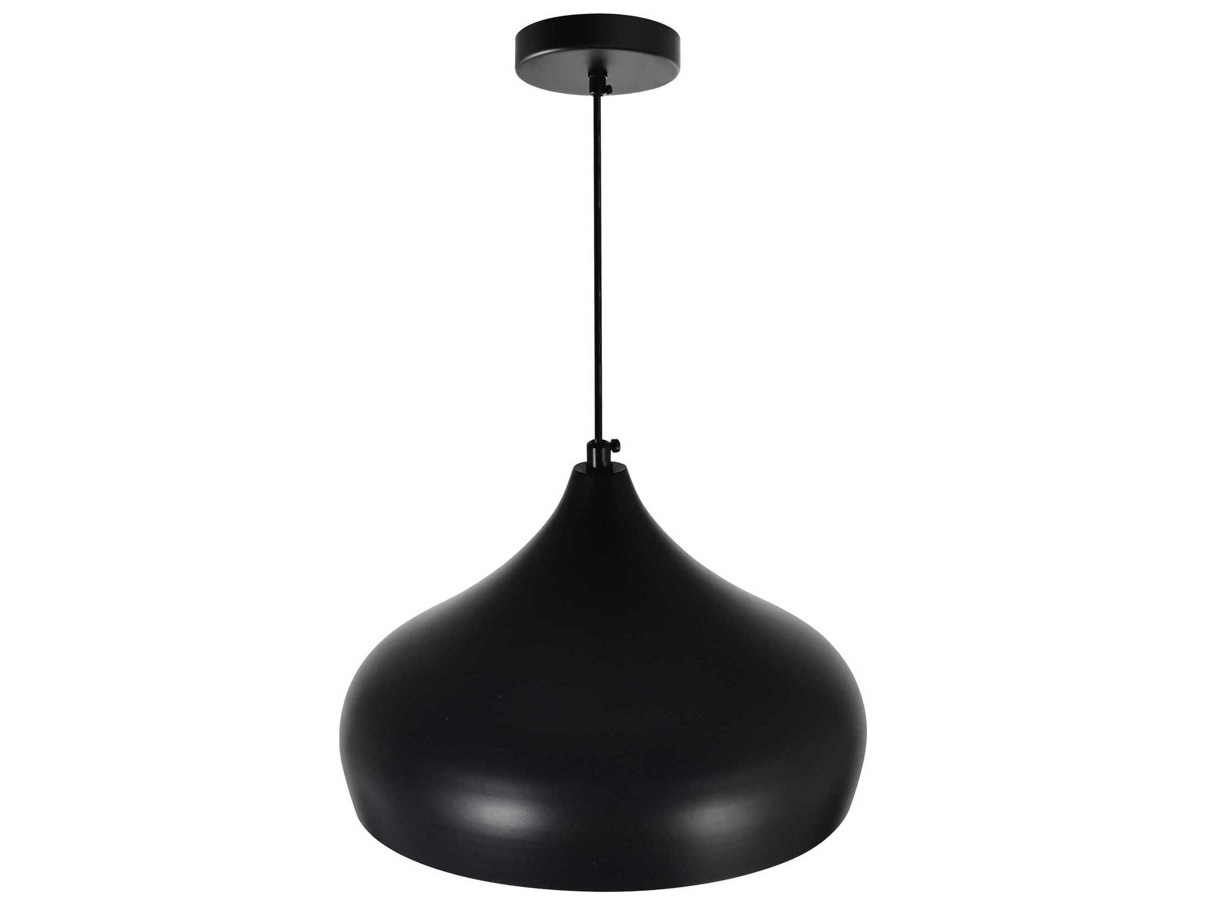 CWI Lighting Dynamic 1-Light Black Pendant